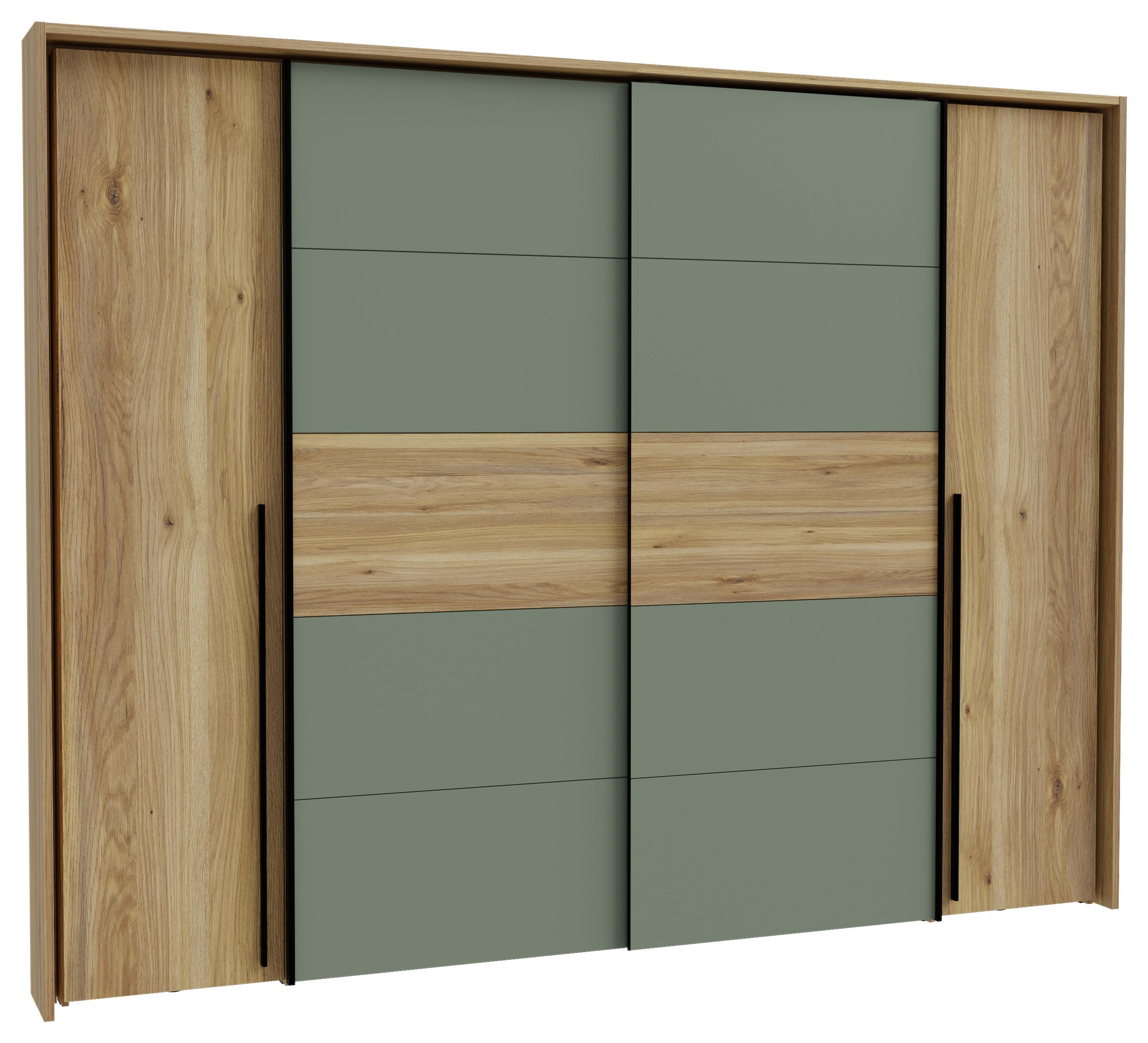 Kombinirana Omara Za Oblačila Narago, Hrast, Zelena , 270cm - bela/zelena, Konvencionalno, kovina/umetna masa (270,3/210/61,2cm) - Mömax