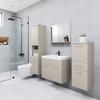 Badmöbel-Set 5-tlg. Alba ca. 140 cm Kaschmir - Kaschmir/Beige, LIFESTYLE, Keramik/Holzwerkstoff (120/132,8/30,2cm) - P & B