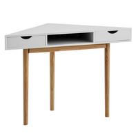 ECKSCHREIBTISCH WL7.219 - Weiss/Eichefarben, Design, Holz/Holzwerkstoff (80/80/78cm) - Livetastic