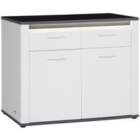 Komoda Alassio Alsk12 - barve kroma/črna, Moderno, umetna masa/leseni material (109/86,2cm) - Mömax