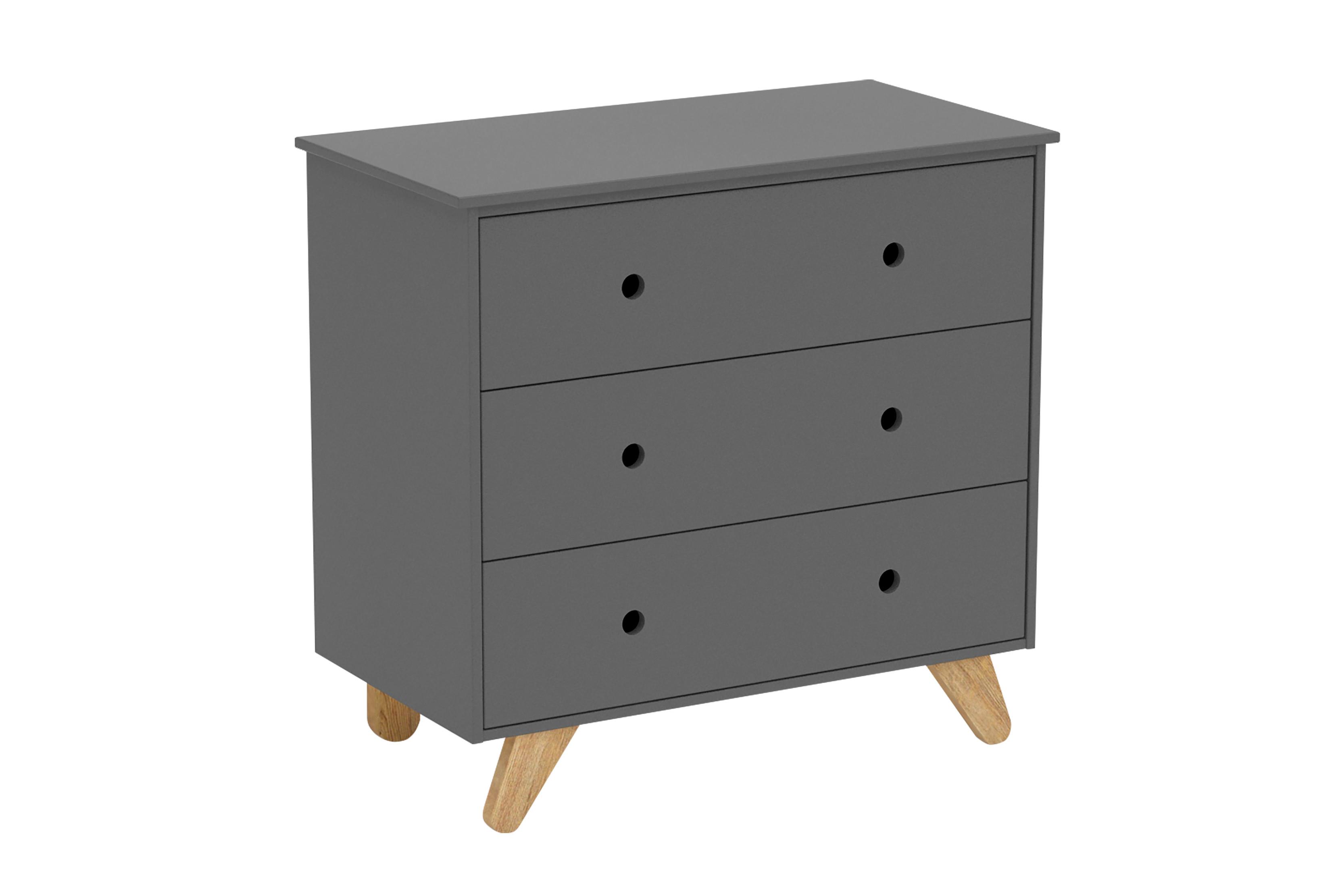 Kommode Grau - Naturfarben/Grau, Design, Holz/Holzwerkstoff (95/90/50cm) - Livetastic