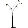 GOLVLAMPA LINOA - svart/transparent, Modern, metall/plast (110/70/195cm)