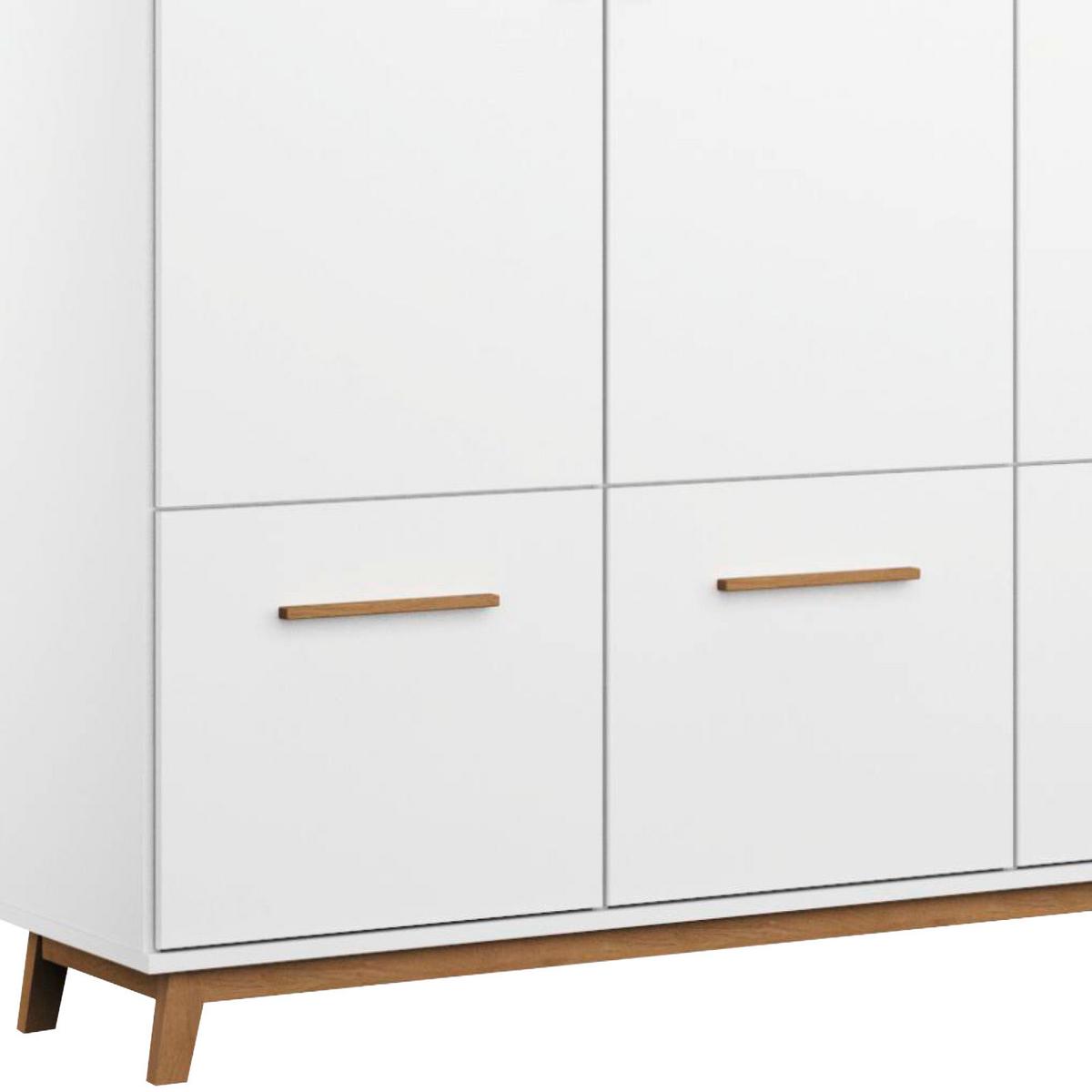 DULAP USI ROTATIVE CARLSSON - alb, Basics, material pe bază de lemn (181/203/53cm) - Modern Living