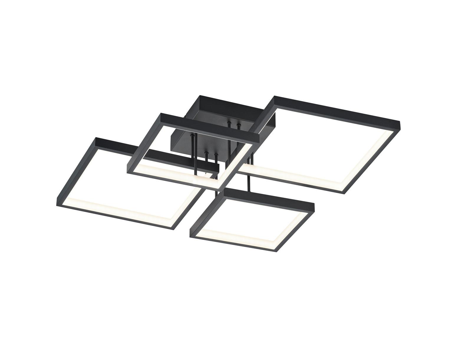 LAMPA SUFITOWA LED 627710432 SORRENTO - czarny/biały, Basics, tworzywo sztuczne/metal (52,5/16,0/52,5cm) - Trio Leuchten