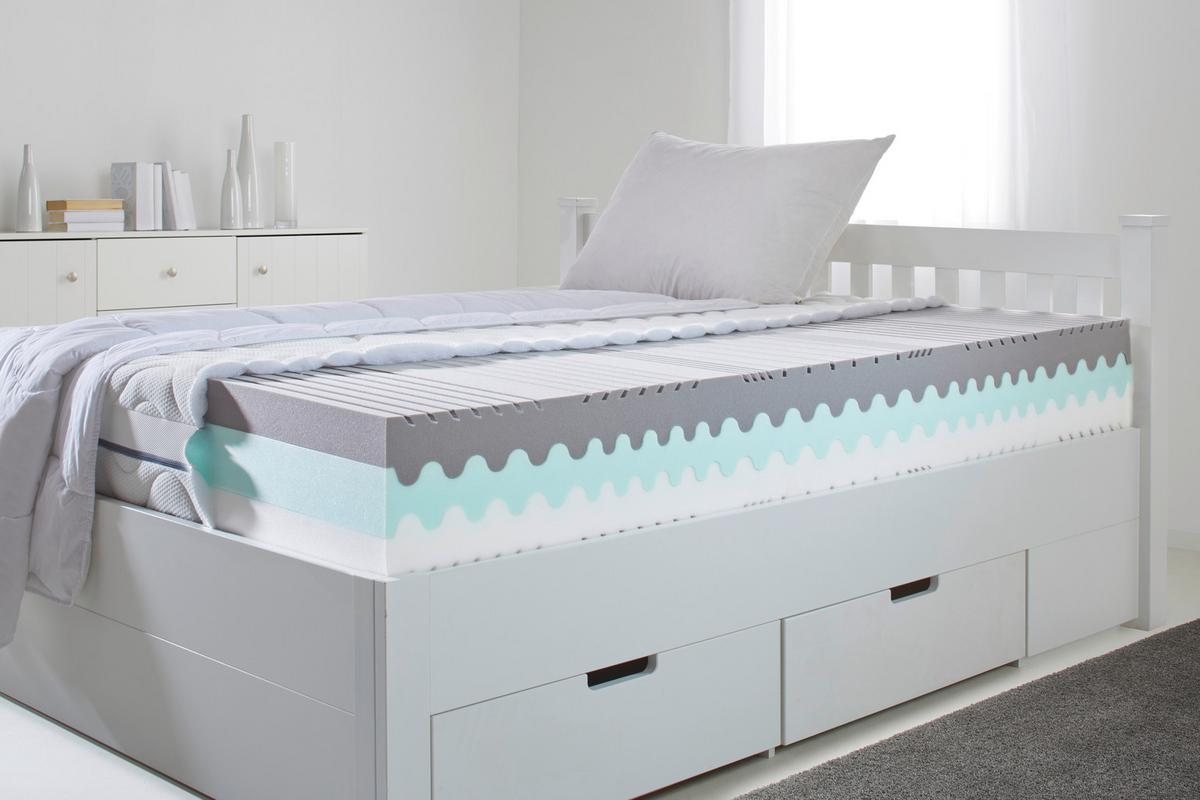 Komfortschaummatratze ca. 80x200cm - Weiß, Textil (80/200cm) - Nadana