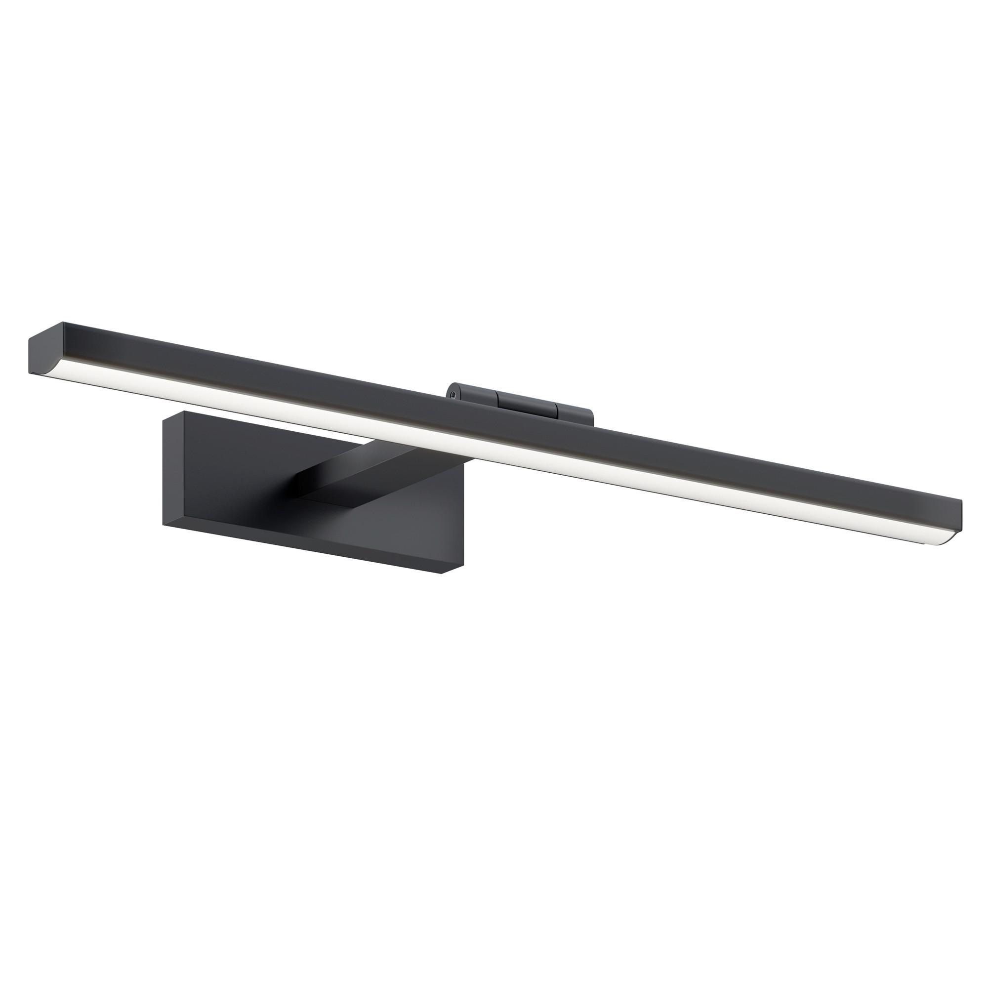 Spiegelleuchte Bris Schwarz max. 12 Watt - Schwarz, Trend, Kunststoff/Metall (49.5/5/20cm) - MAYTONI