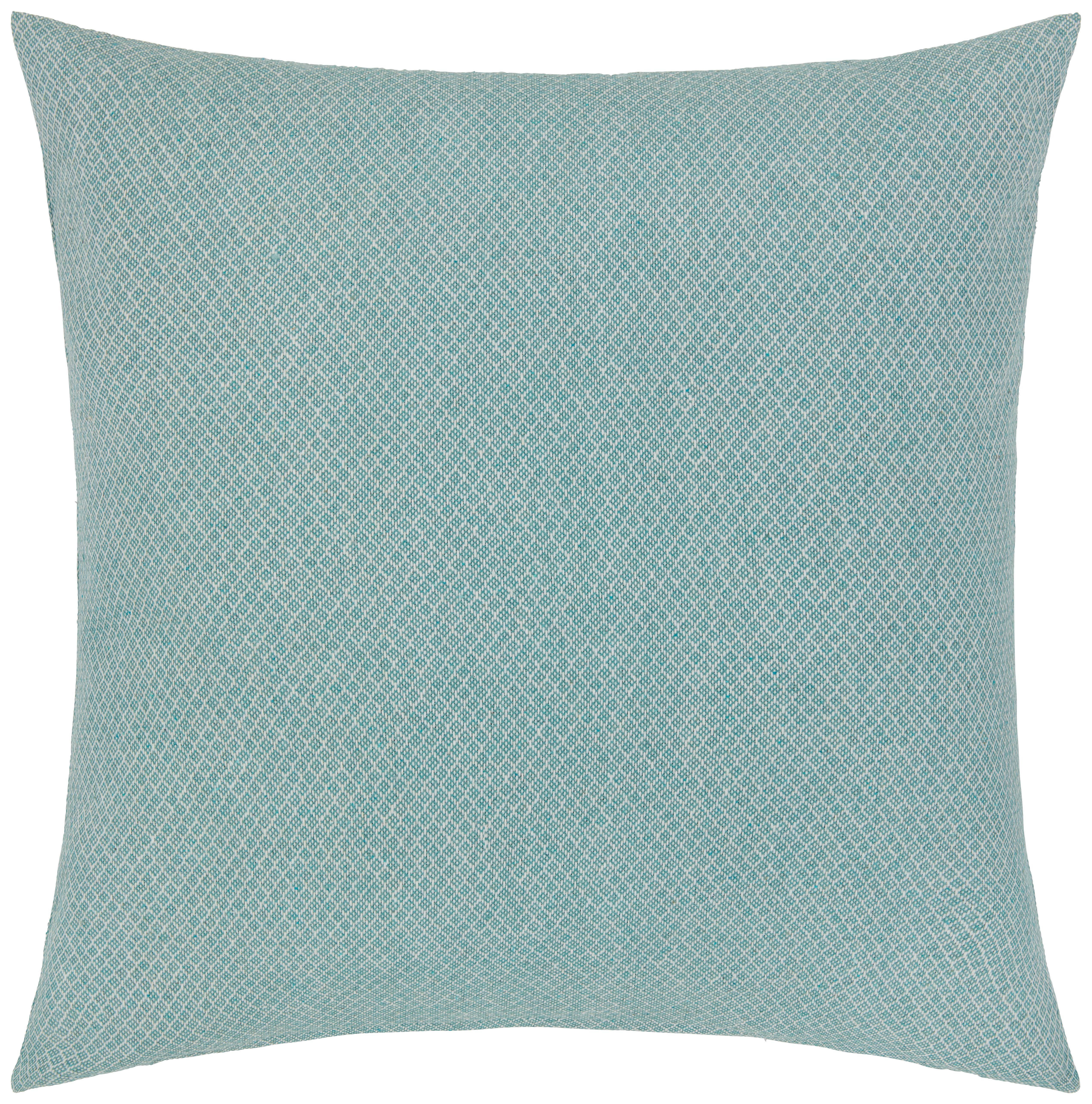 Zierkissen Dobby Uni in Blau/Weiß ca. 45x45cm - Blau/Weiß, Textil (45/45cm) - Premium Living