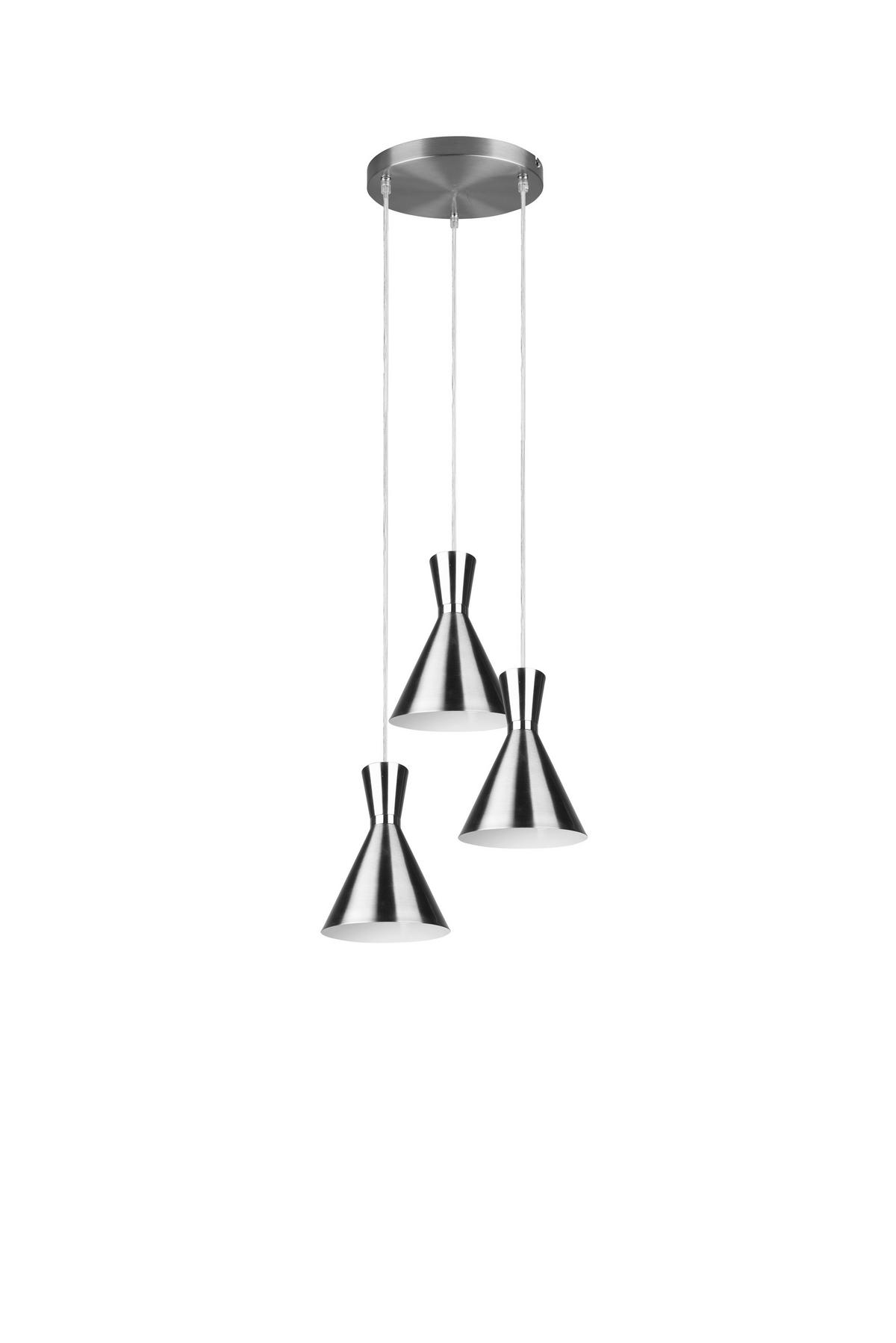 Pendelleuchte Enzo Chromfarben max. 28 Watt - Chromfarben/Nickelfarben, Basics, Metall (41/150cm)
