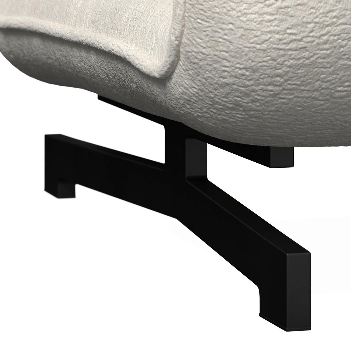 CANAPEA EXTENSIBILĂ LUNA - alb/negru, Modern, metal/textil (142/40/62cm) - Bessagi Home