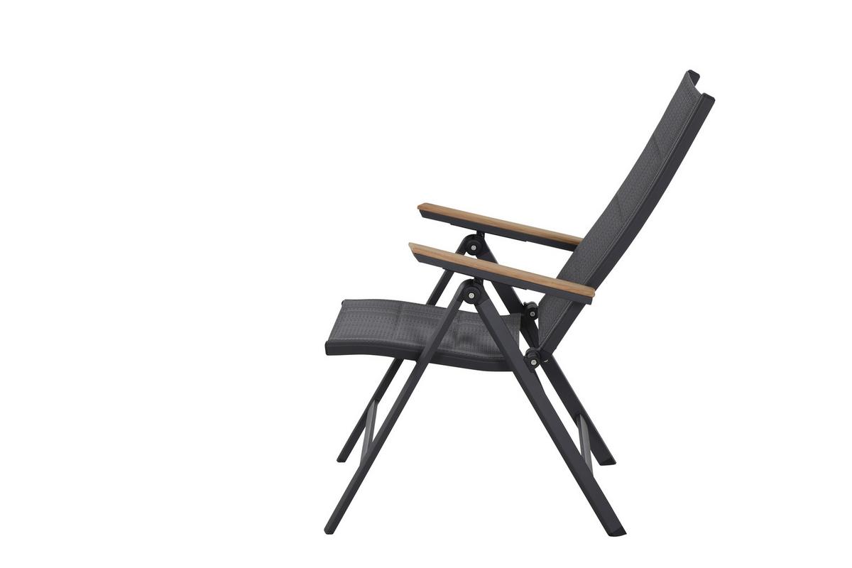 Gartenstuhl-Set Tesor 2-tlg. Anthrazit Hochlehner - Anthrazit, Basics, Holz/Kunststoff (59/110/68cm) - Siena Garden