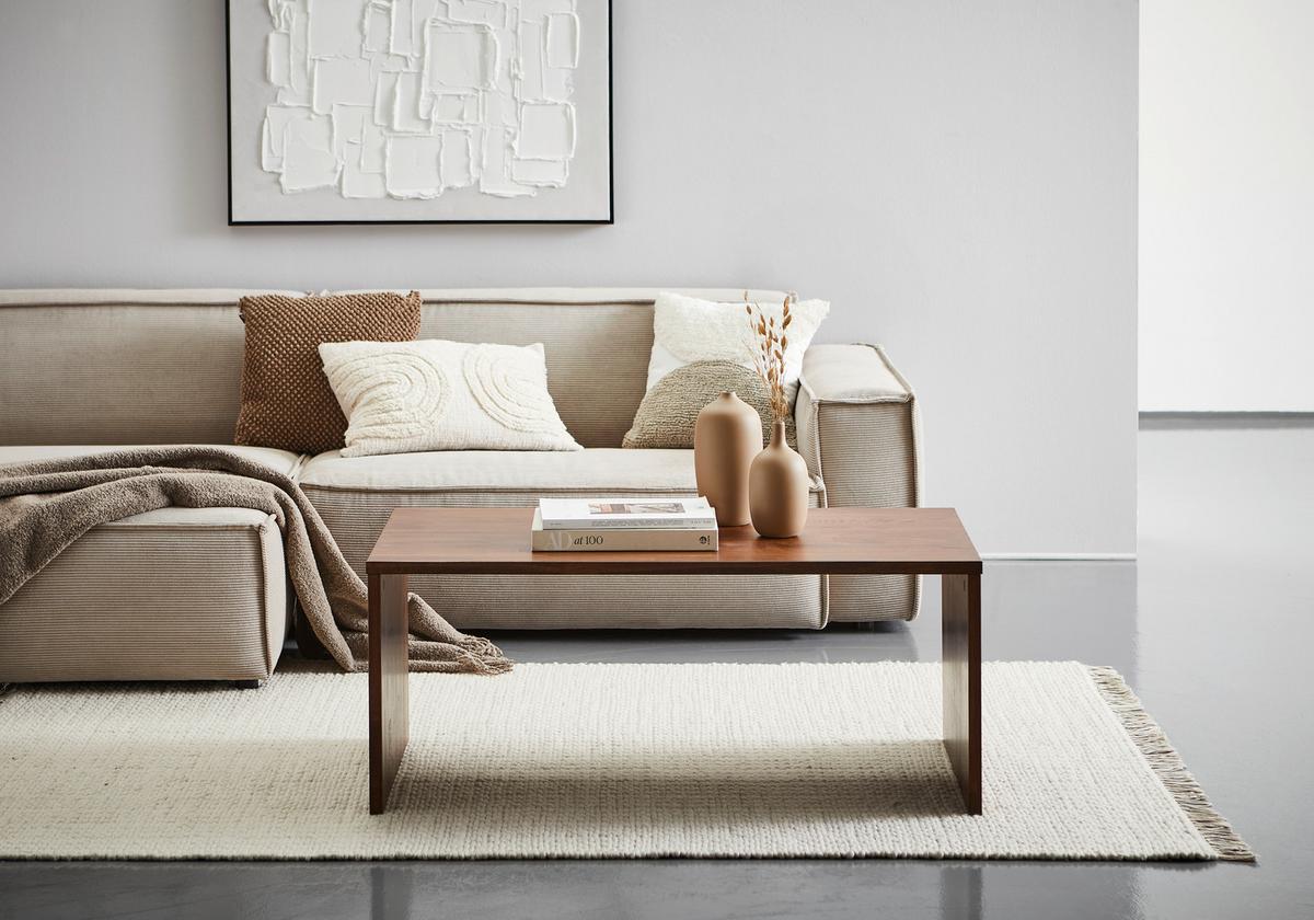 STOLIK KAWOWY CHANI - kolor orzecha włoskiego, Konventionell, drewno (110/46/60cm) - MID.YOU