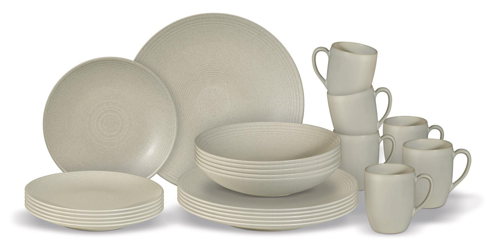 SERWIS OBIADOWO-ŚNIADANIOWY BELLA VISTA CREME - kremowy, Basics, ceramika (29,50/32,50/29cm) - ASA