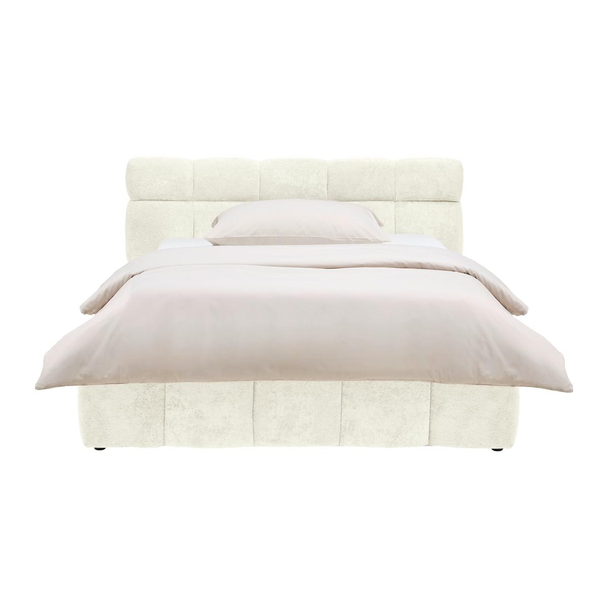 Polsterbett Monte Beige Ca. 140x200cm - Beige/Schwarz, Konventionell, Kunststoff/Textil (140/200cm) - Based