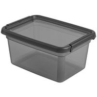 Aufbewahrungsbox Blacky in Schwarz ca. 1,5l - Transparent/Schwarz, MODERN, Kunststoff (14/19/9cm) - Mömax