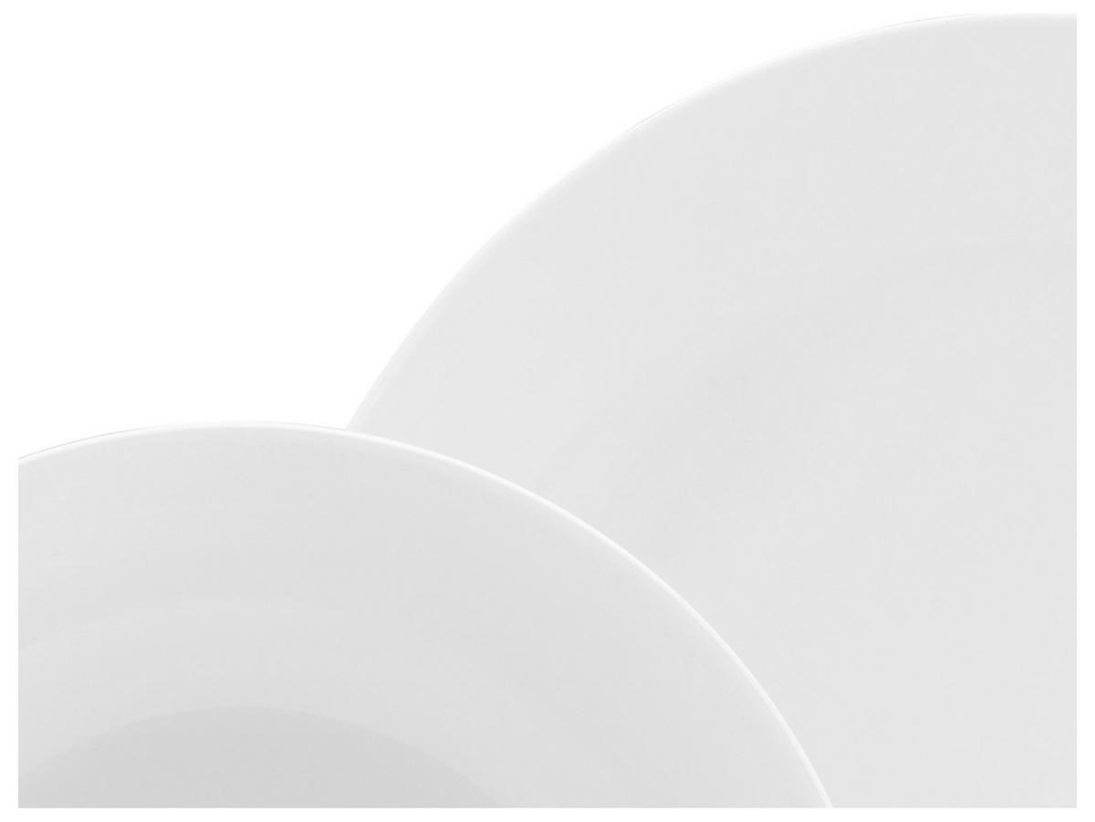 Kaffeeservice Luna Weiß, 18-teilig - Weiß, Basics, Keramik - Creatable