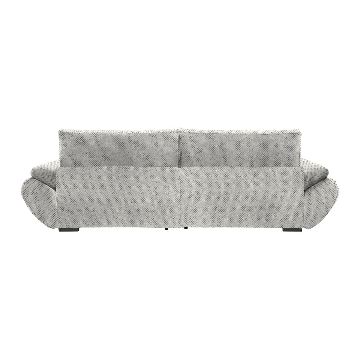 Wohnlandschaft Vivo Grauweiß - Grauweiß/Schwarz, MODERN, Kunststoff/Textil (317/63/179cm) - Premium Living