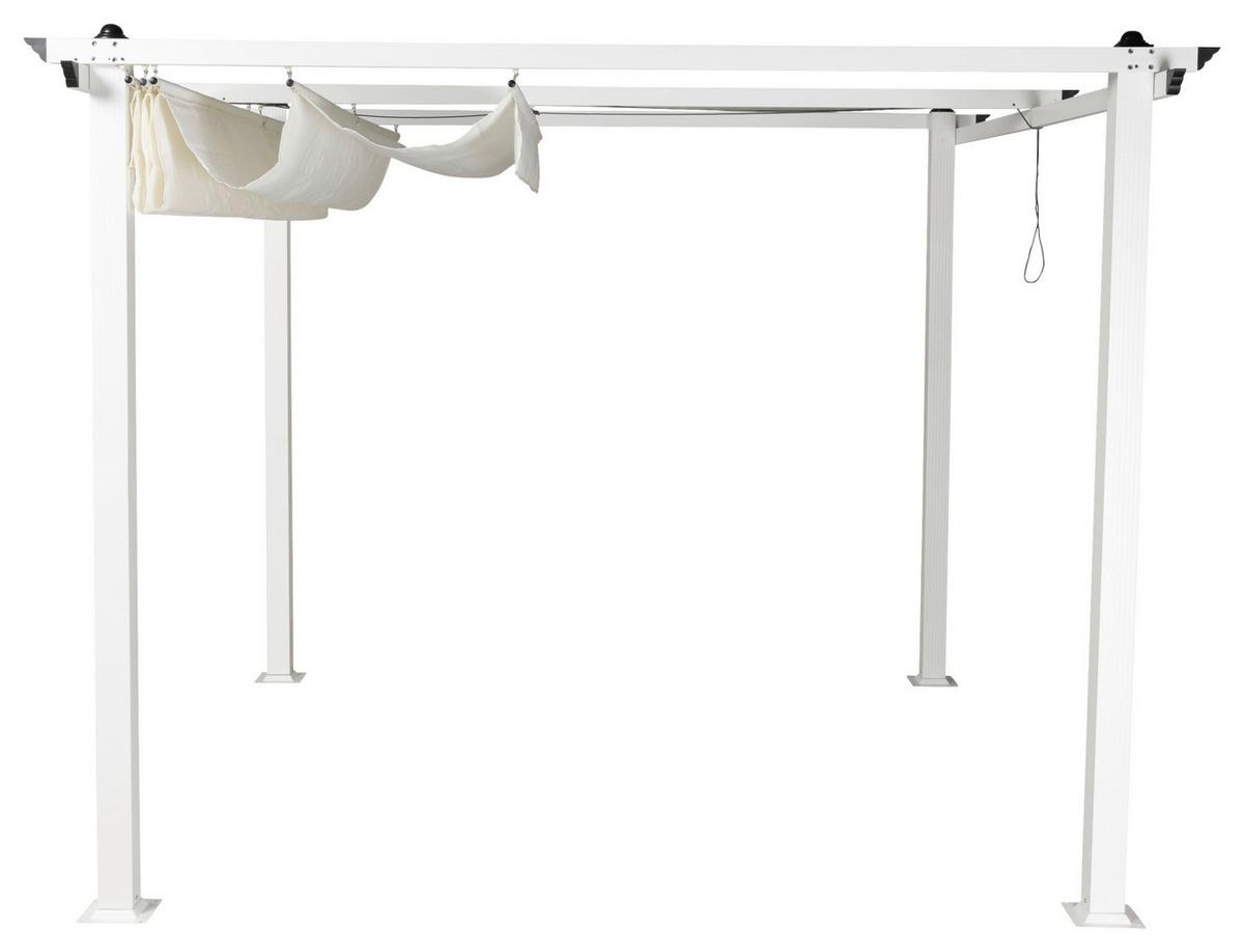Pergola Lazio ca. 295x248x295 cm Weiß - Weiß, KONVENTIONELL, Textil (295/248/295cm) - Gardenson