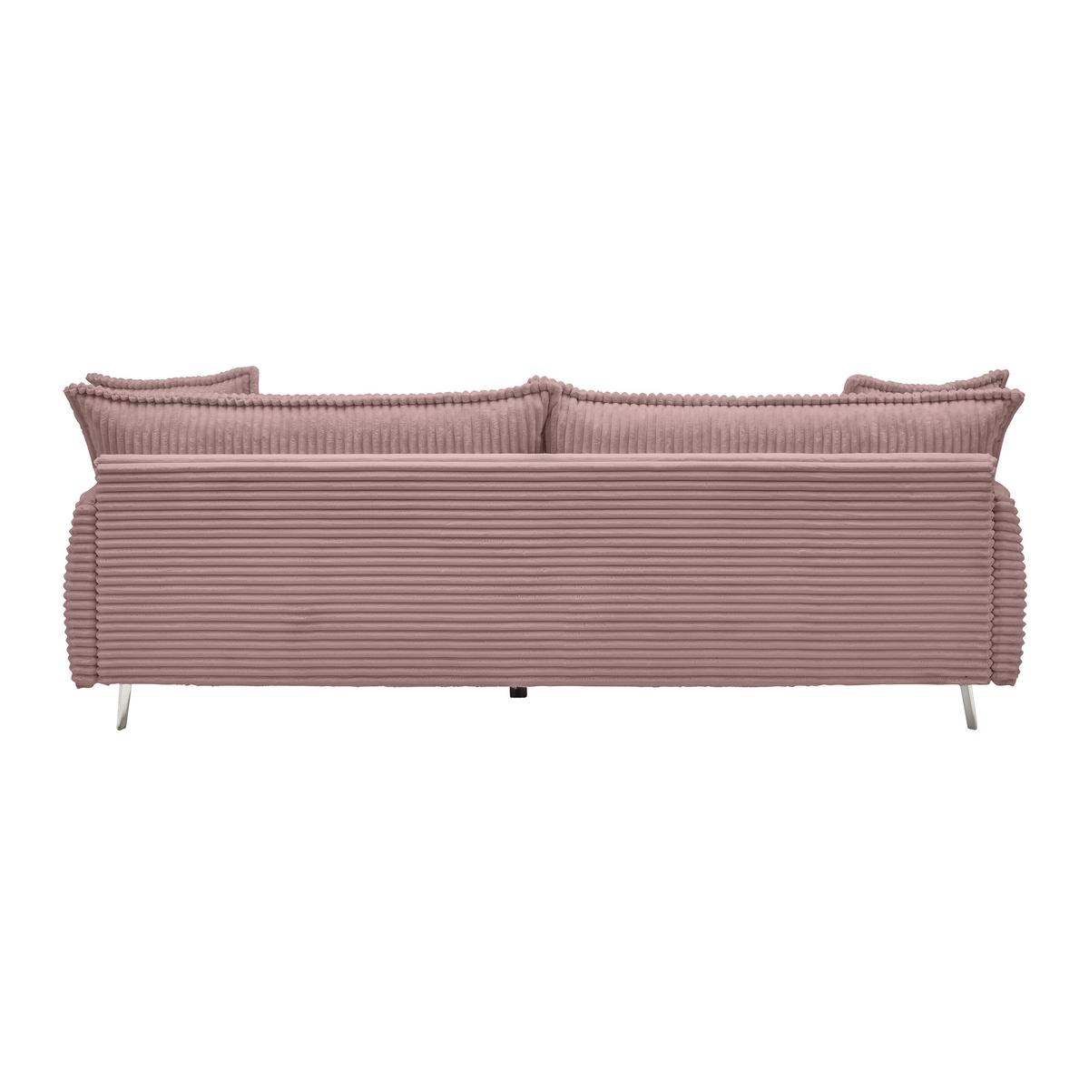 Bigsofa Kiss Altrosa - Chromfarben/Altrosa, MODERN, Holz/Metall (241/90/117cm) - Mömax