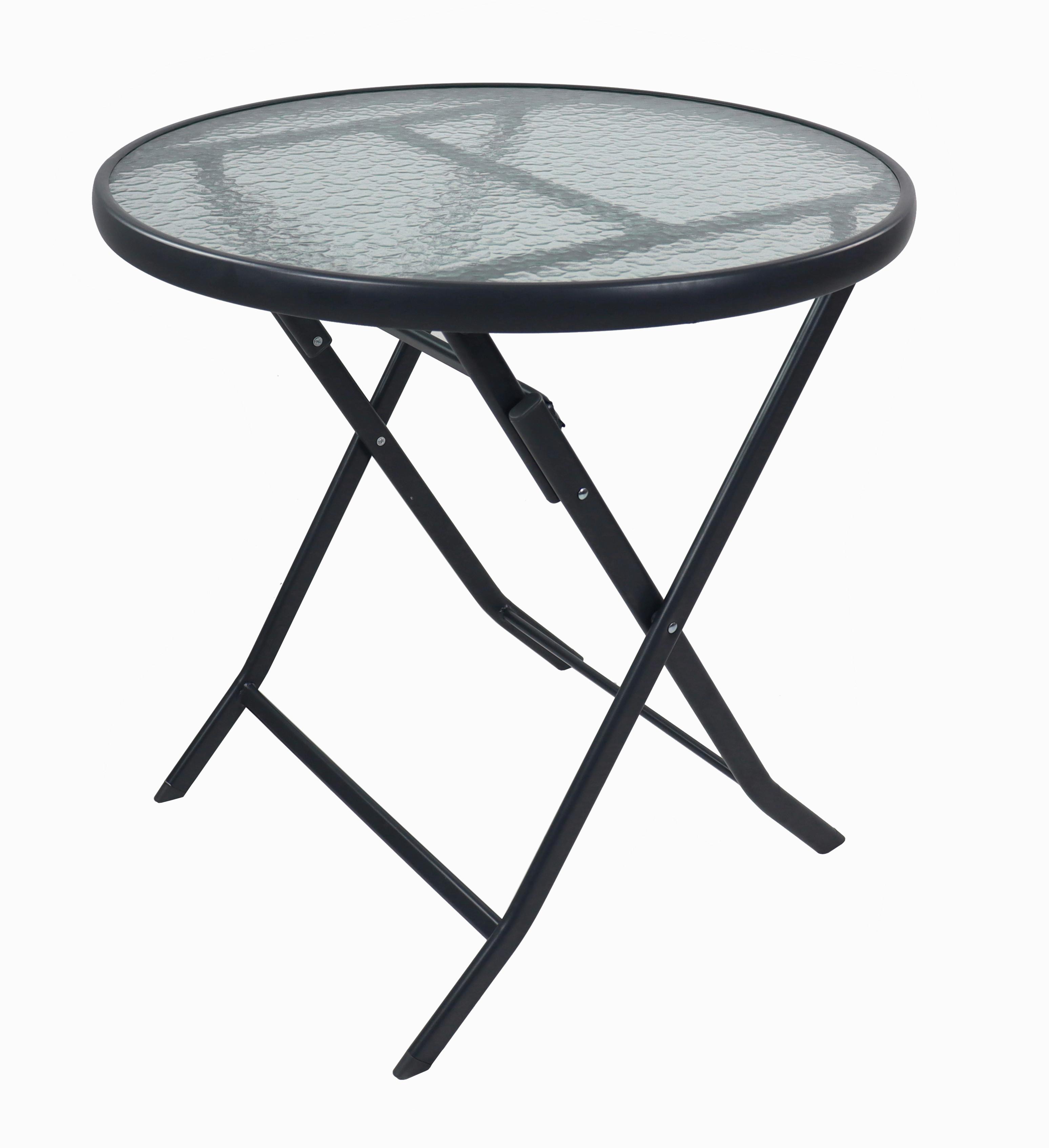 GARTENTISCH SONLAS XL 920589 Ø70CM - Anthrazit, Modern, Glas/Metall (70/70cm) - MID.YOU