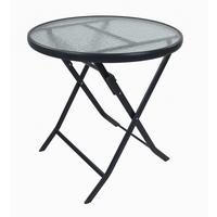GARTENTISCH SONLAS XL 920589 Ø70CM - Anthrazit, Modern, Glas/Metall (70/70cm) - MID.YOU