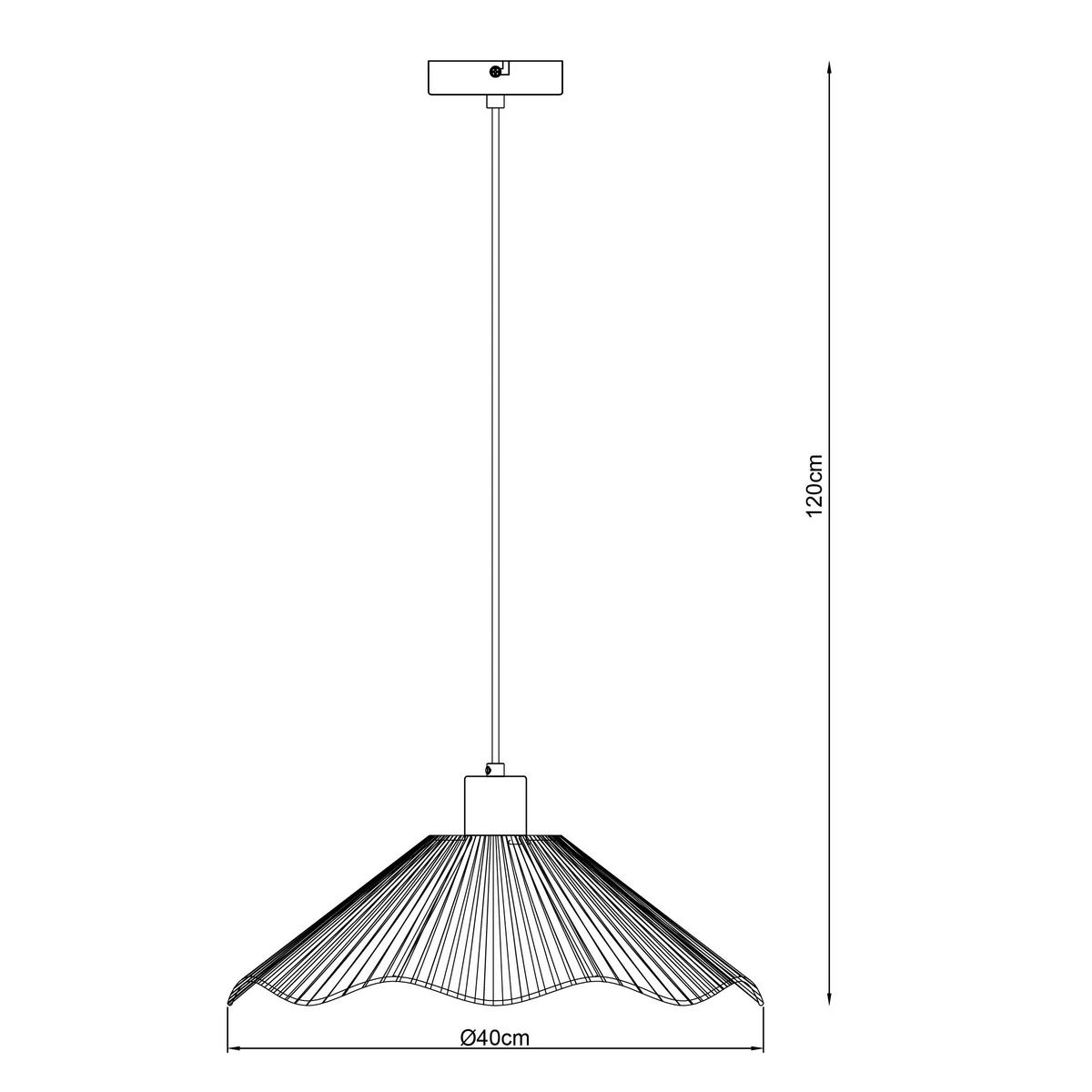 LAMPA WISZĄCA DOROTHEE - kolor naturalny/czarny, Design, metal/papier (40/120cm) - Collet's Monde