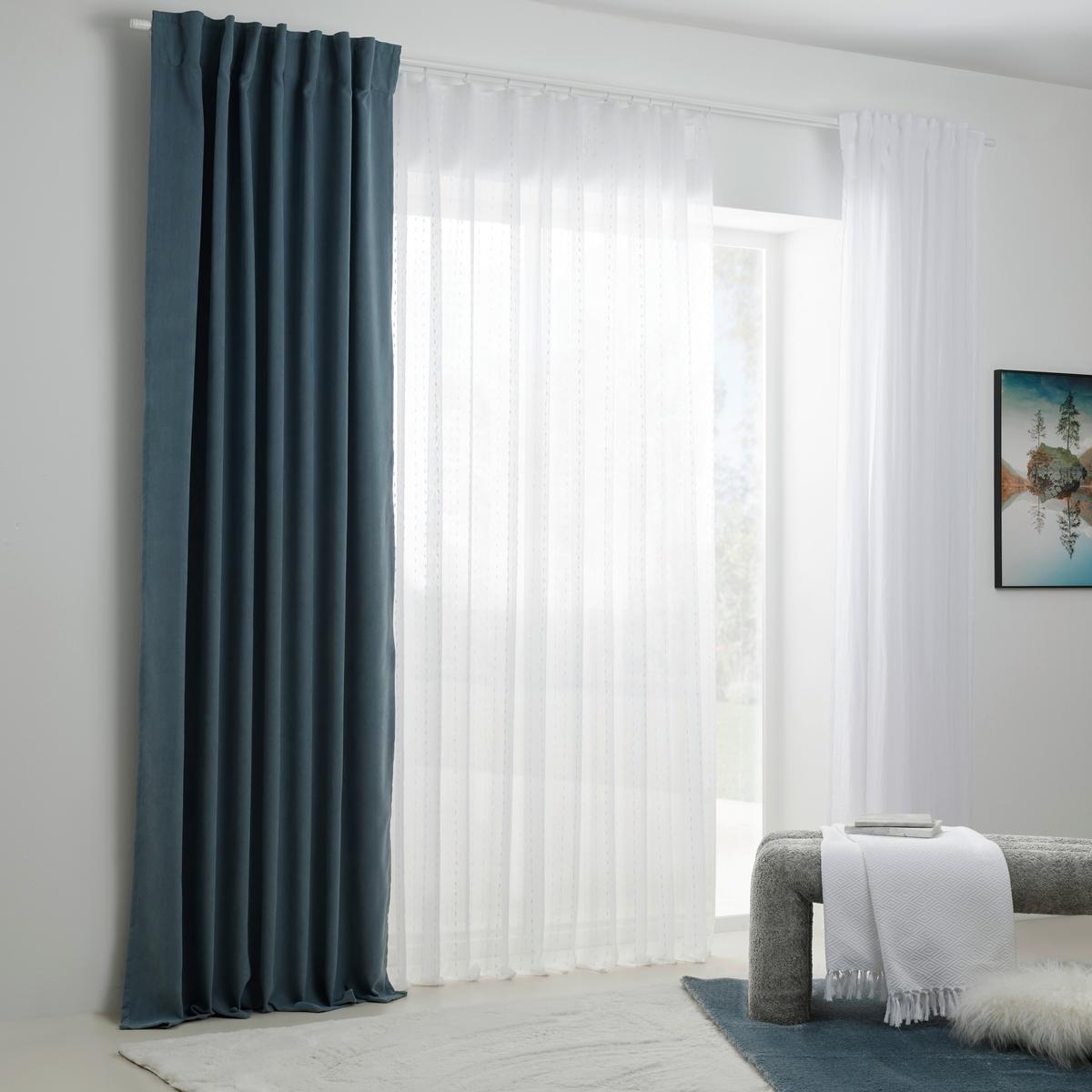 Készfüggöny Linus 140/255 - kék, Design, textil (140/255cm) - Premium Living