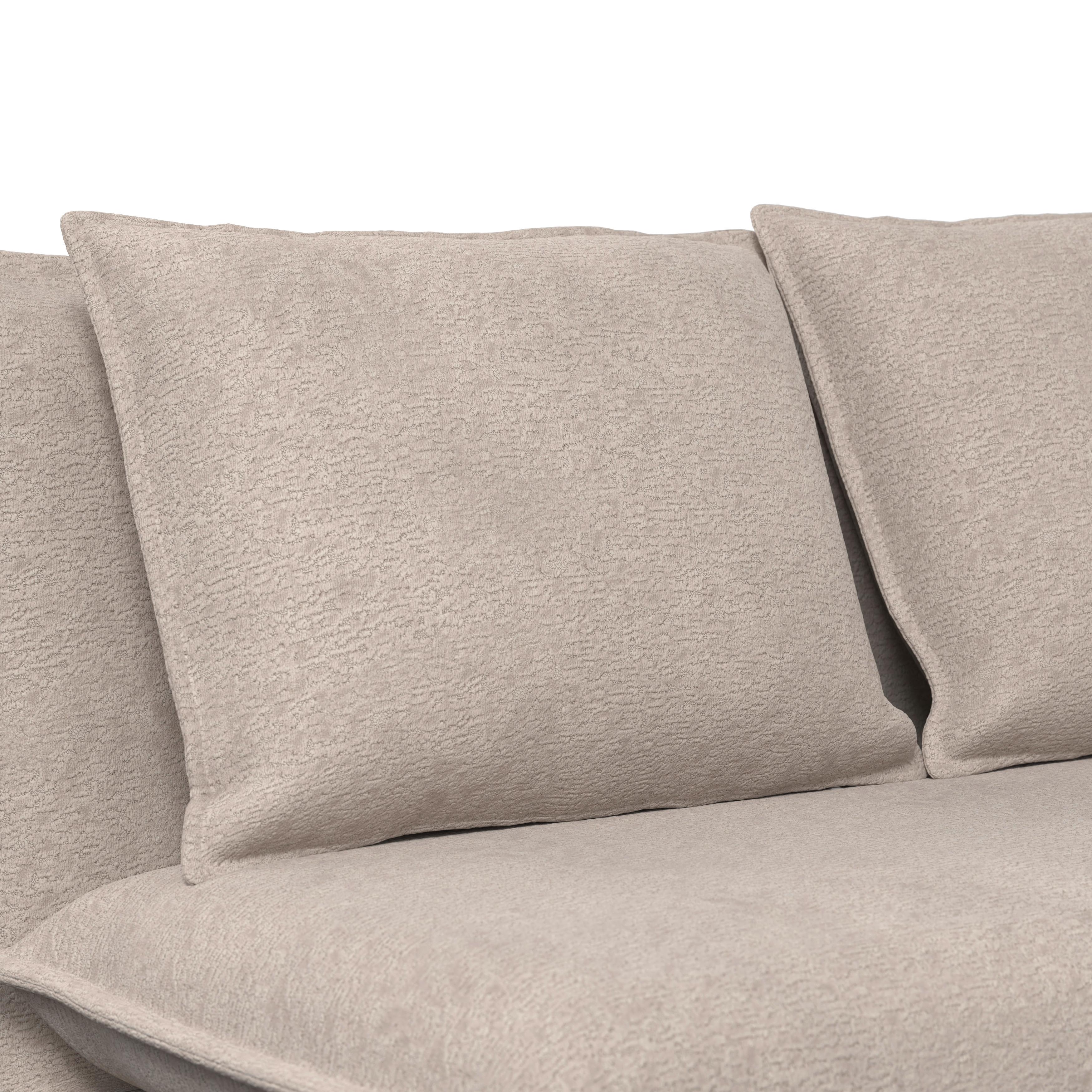 BÄDDSOFFA MACY - beige, Modern, metall/textil (141/68/87cm) - Bessagi Home