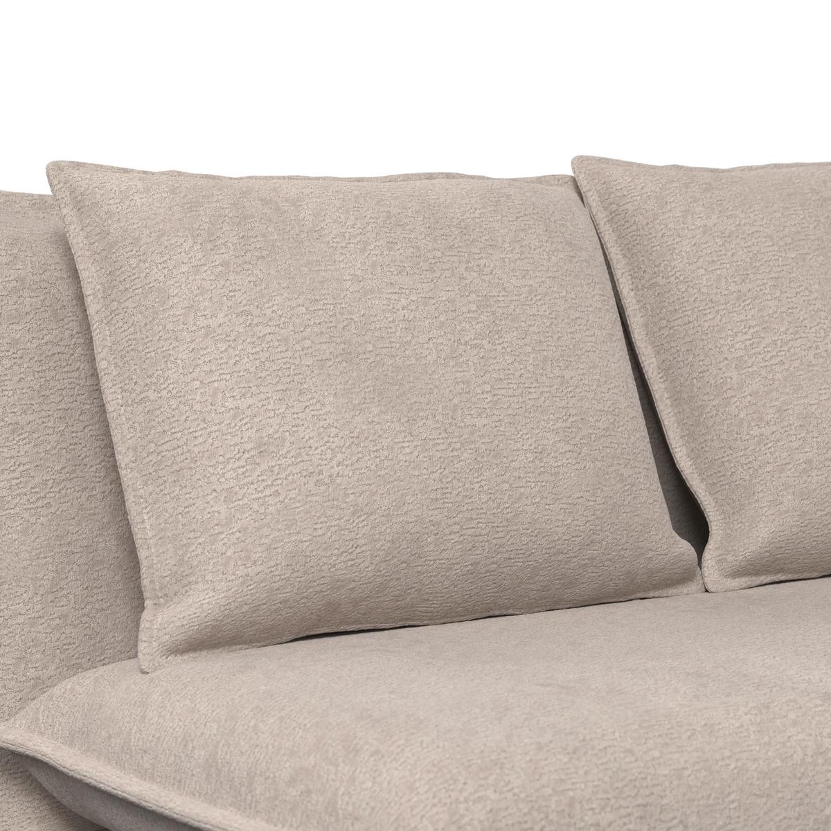 Schlafsofa Macy Bouclé Beige - Beige, MODERN, Textil/Metall (140/35/63cm) - Bessagi Home