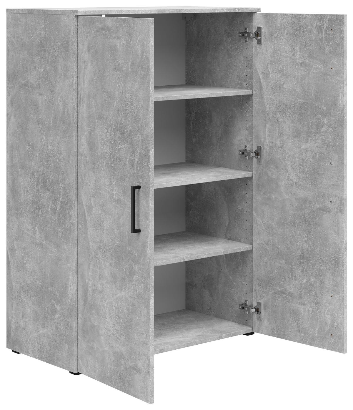 Kommode Multistauraum Grau - Anthrazit/Schwarz, MODERN, Holzwerkstoff/Kunststoff (80/115/40cm) - Mömax