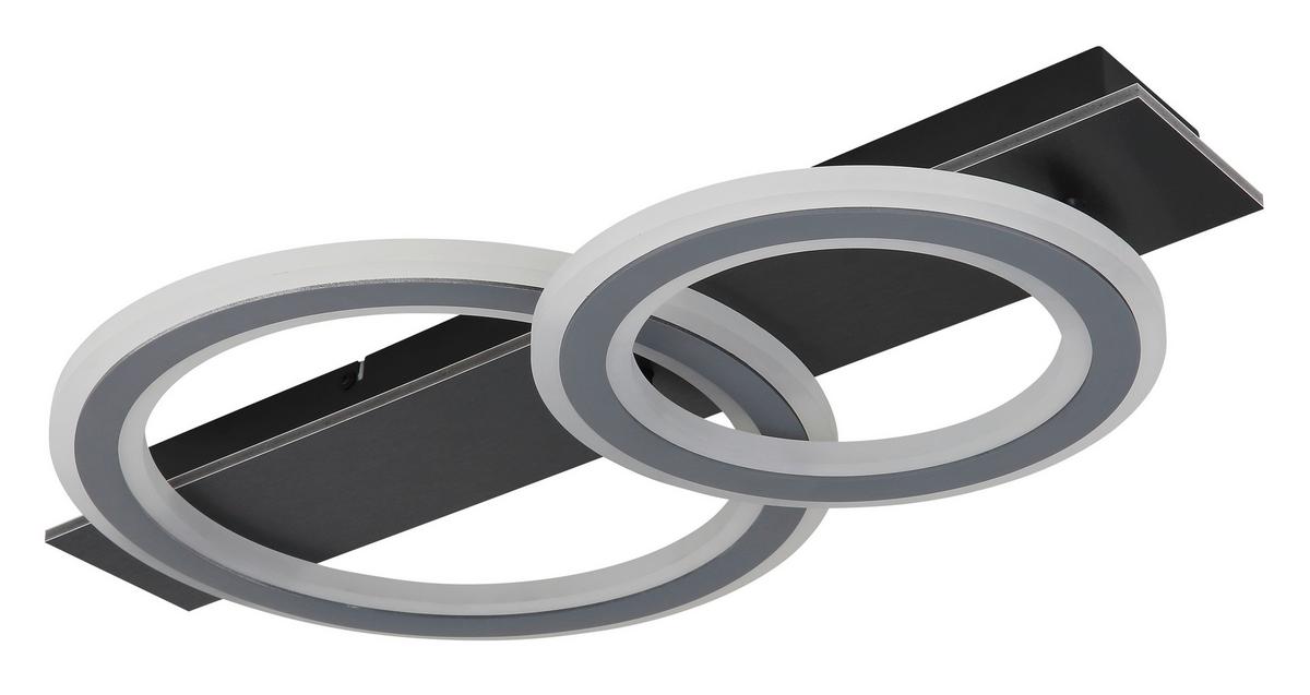 Led Stropna Svjetiljka Jayden - siva/svijetlo siva, Design, metal/plastika (63/37/8cm) - Globo