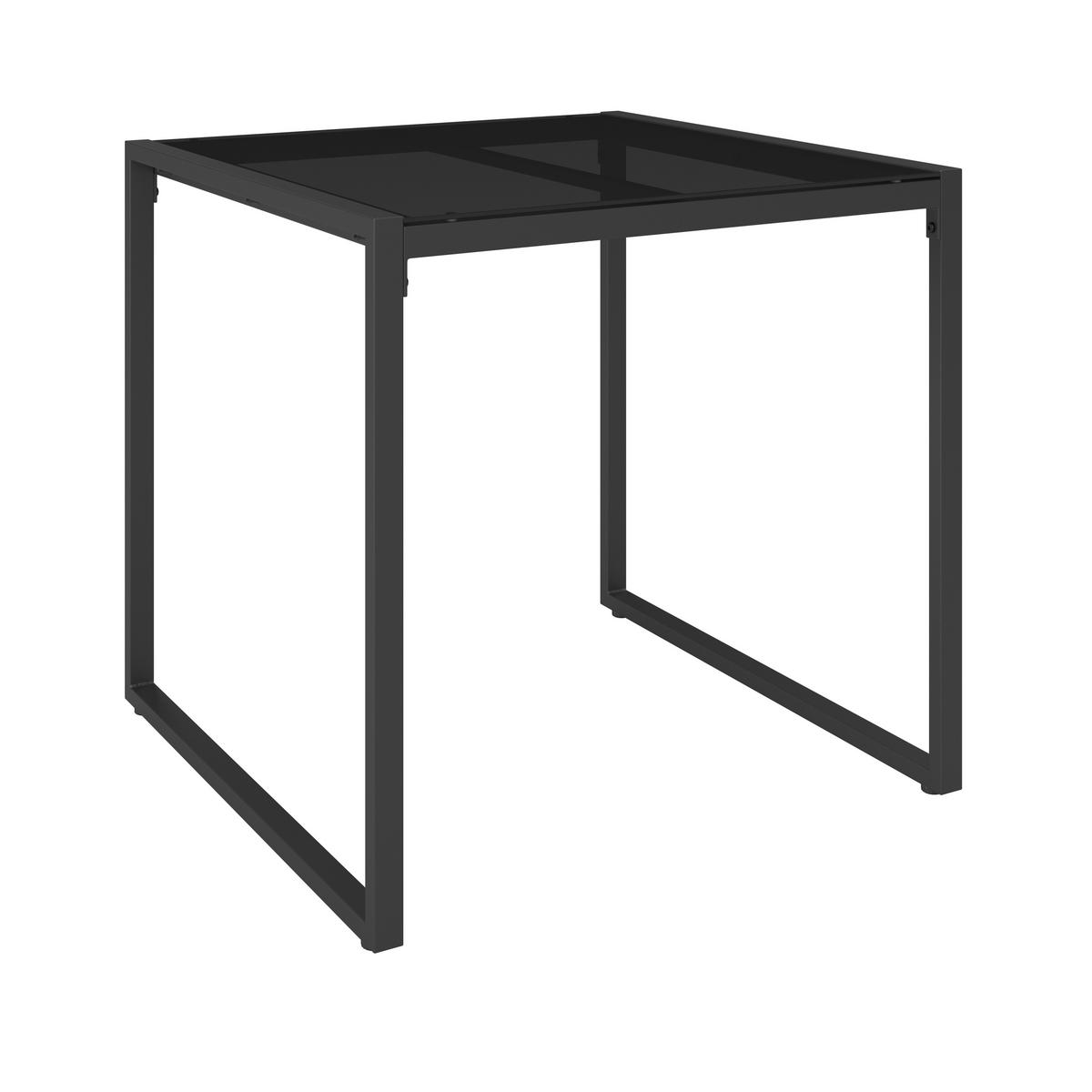 Dining-Loungeset Paulina Hellgr. Metall/Textil +Abdeck. - Hellgrau/Schwarz, Modern, Glas/Kunststoff (181/73/65cm) - Bessagi Garden