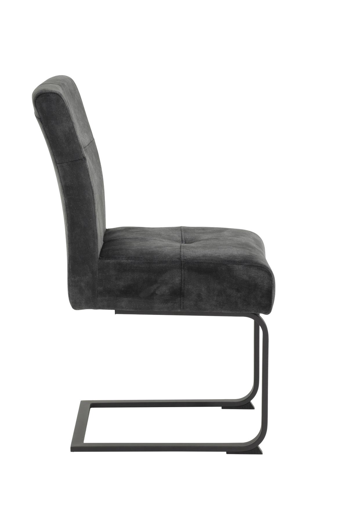 Scaun Luise - antracit, Modern, metal/textil (64/90,5/42,5cm) - Mömax