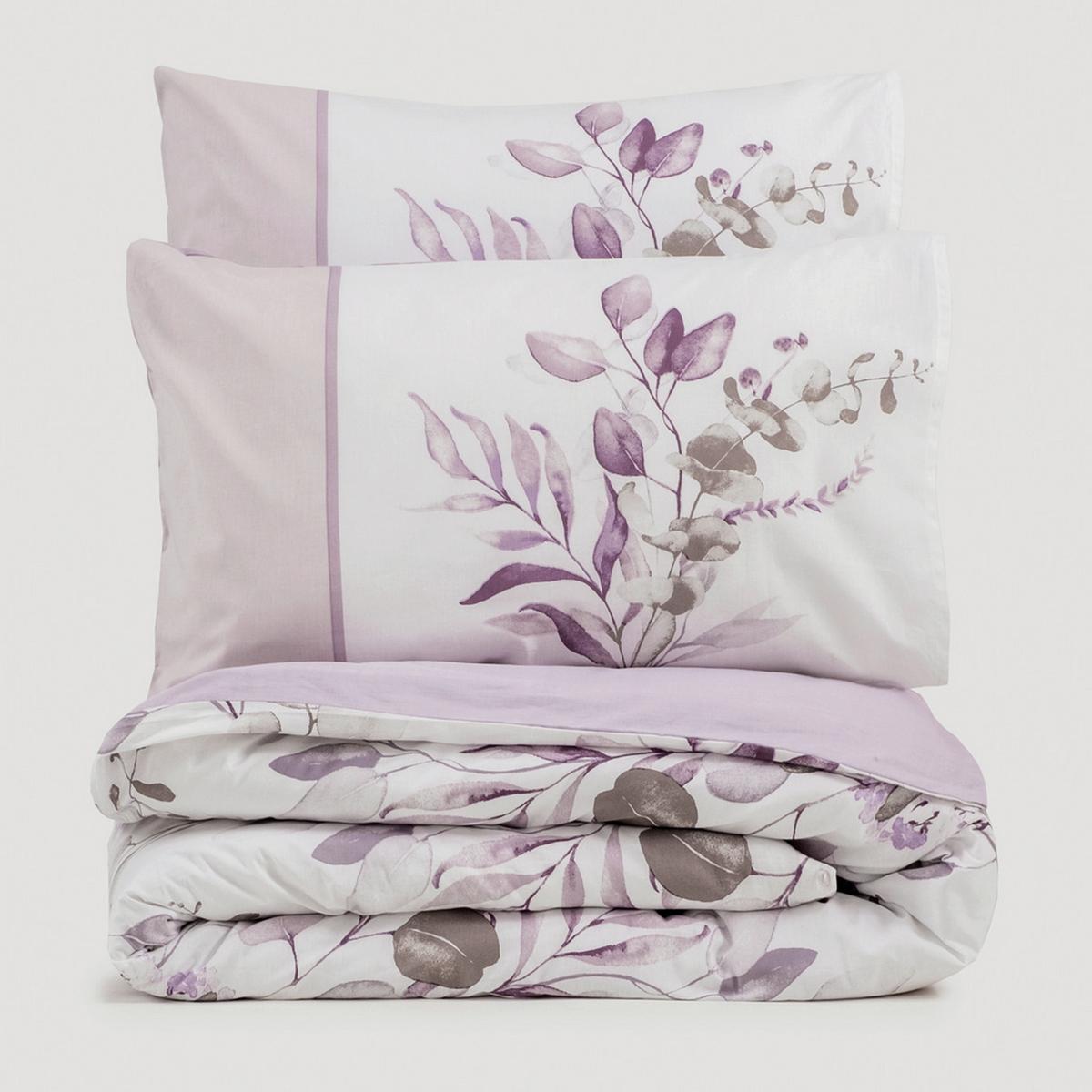 POŚCIEL NADIA - LILAC - biały/lilak, Basics, tkanina (135/200cm)