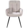 STOL MED ARMSTÖD NOVA - beige/svart, Modern, metall/textil (61/89/67cm) - Mömax