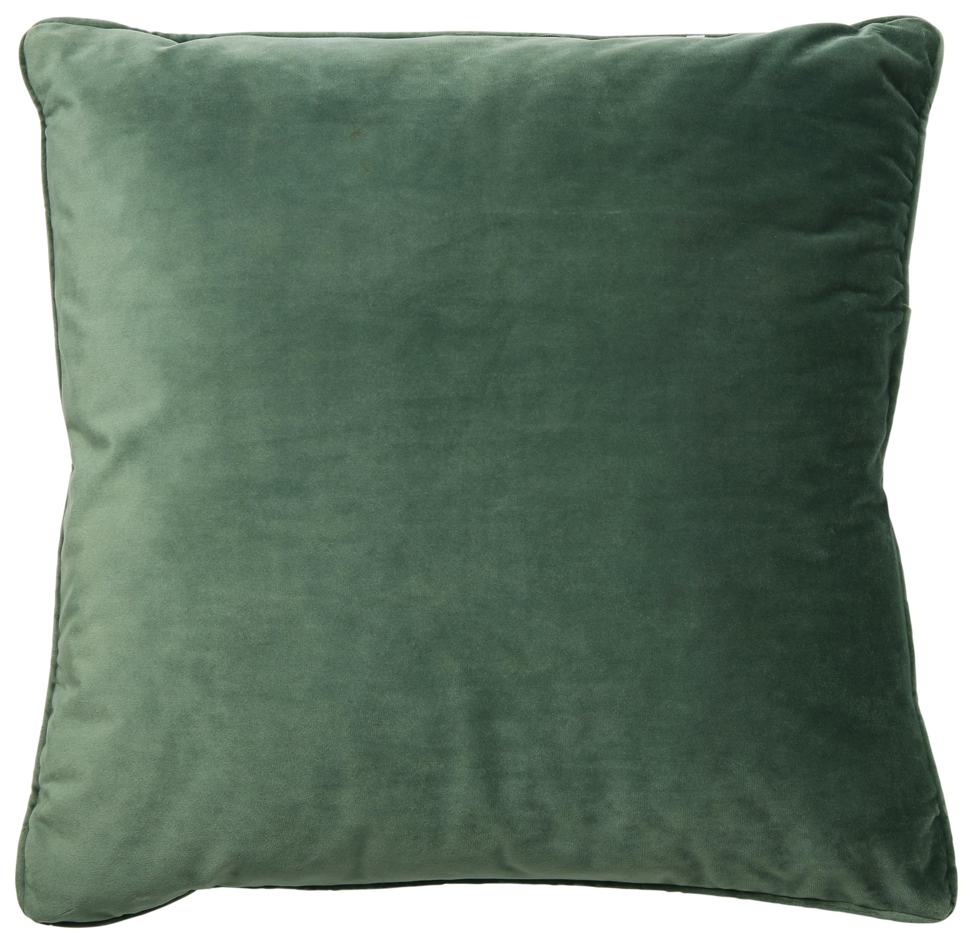 Zierkissen Viola in Grün ca. 45x45cm - Grün, KONVENTIONELL, Textil (45/45cm) - Premium Living