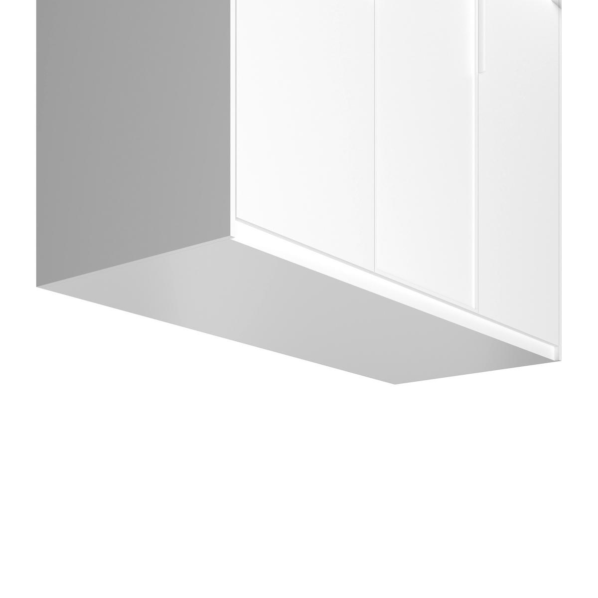 Drehtürenschrank Alex Weiß ca. 151x223x60 cm - Weiß, MODERN, Glas/Holzwerkstoff (151/223/60cm) - Bessagi Home