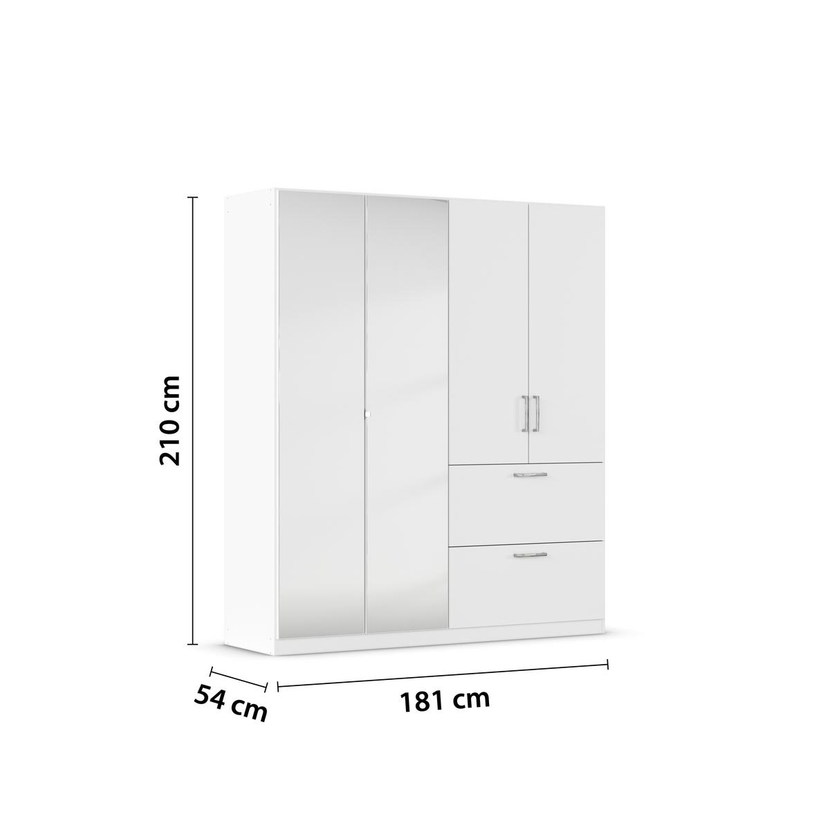 DULAP USI ROTATIVE PADUA - alb, Modern, material pe bază de lemn (180/210/54cm) - Modern Living