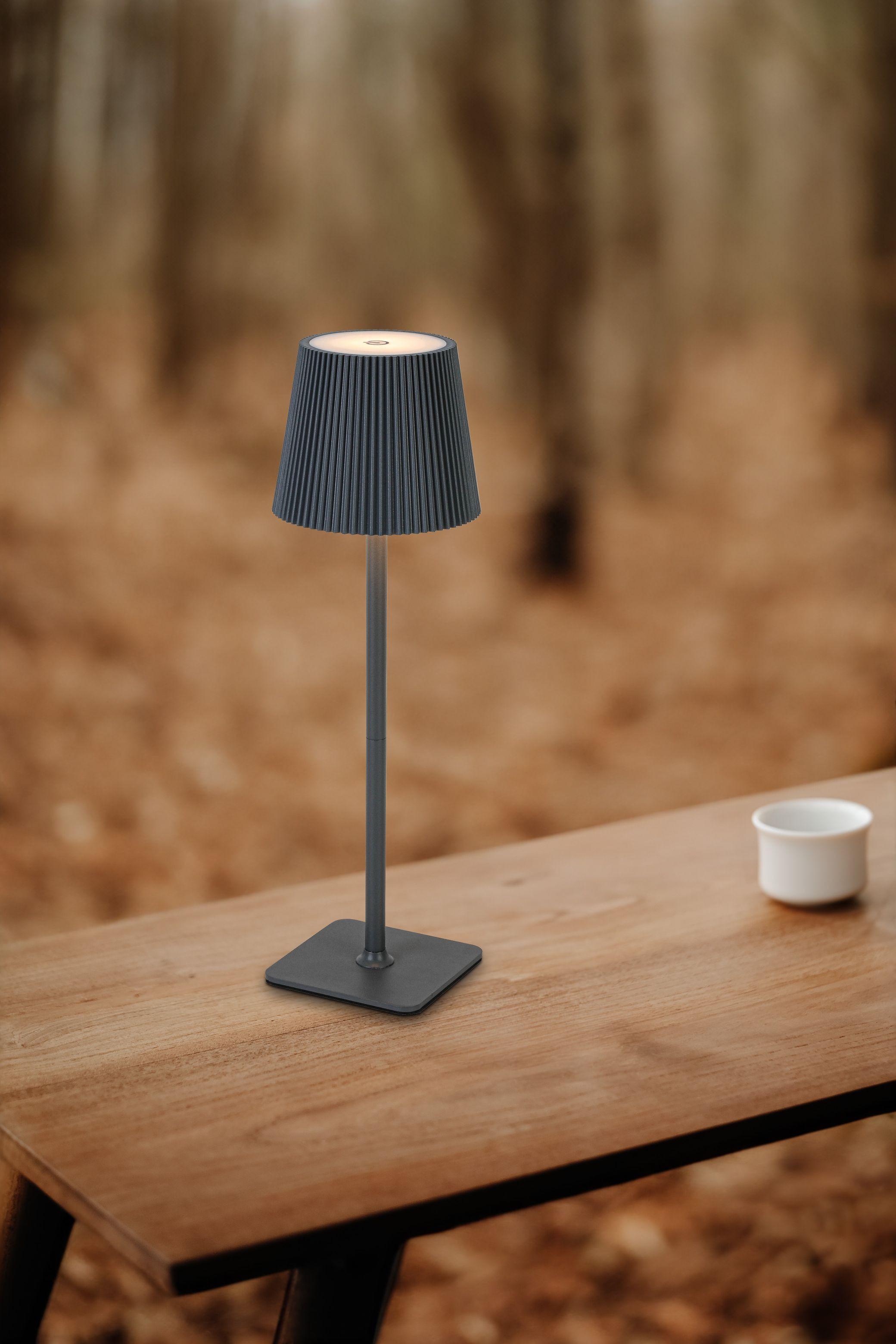 Akku-Tischleuchte Maxi Anthrazit max. 3 Watt - Anthrazit, MODERN, Kunststoff/Metall (11/22- 36cm) - Mömax