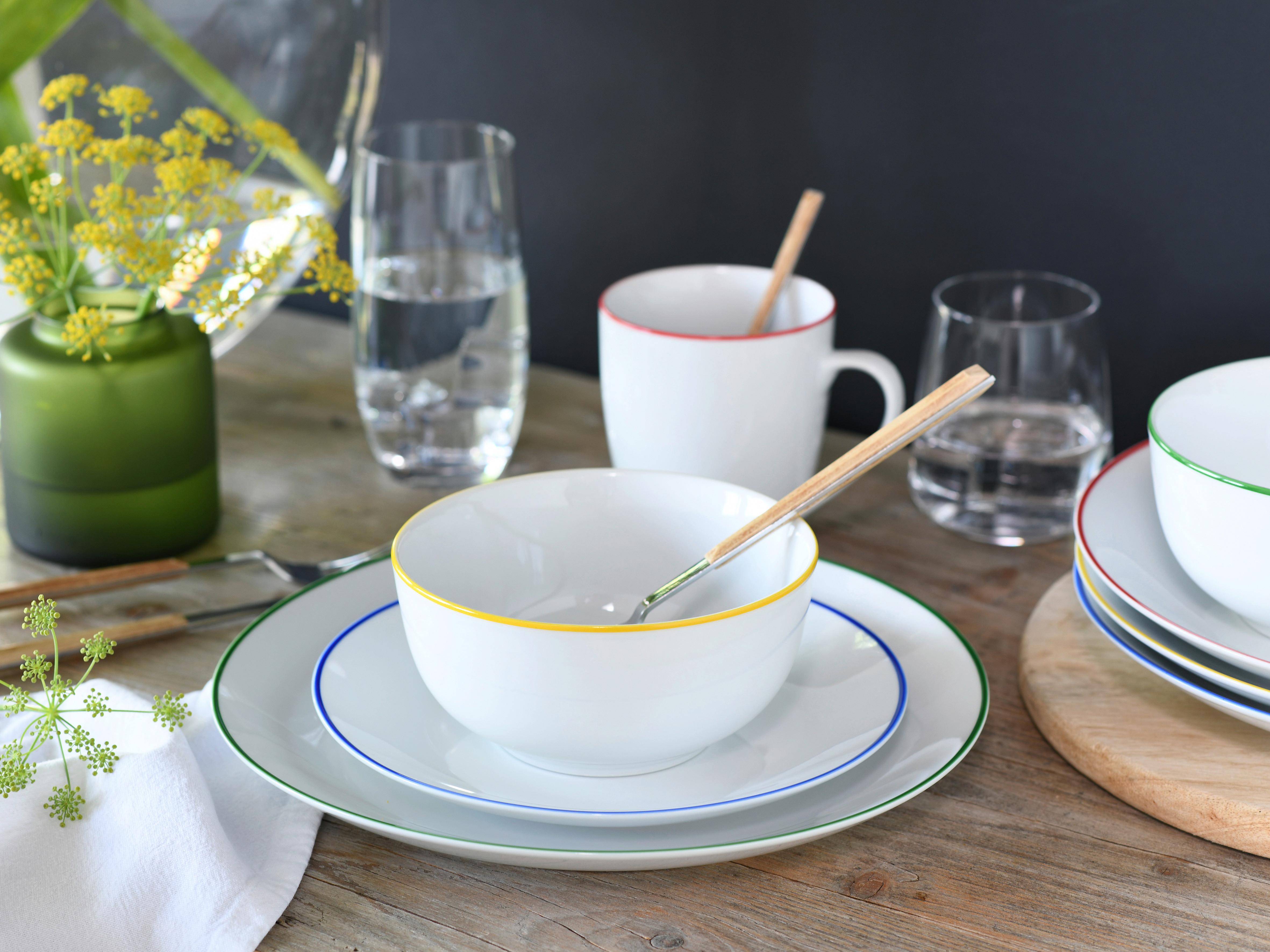 Kombinirani Servis Luna Color Line, 20-Delni - večbarvno, Basics, keramika - Creatable