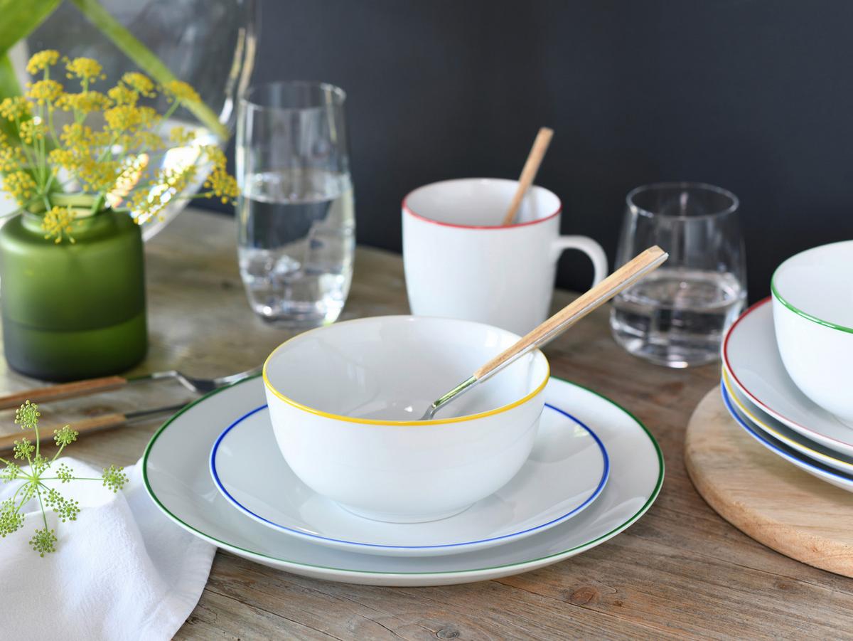 Kombinirani Servis Luna Color Line, 20-Delni - večbarvno, Basics, keramika - Creatable