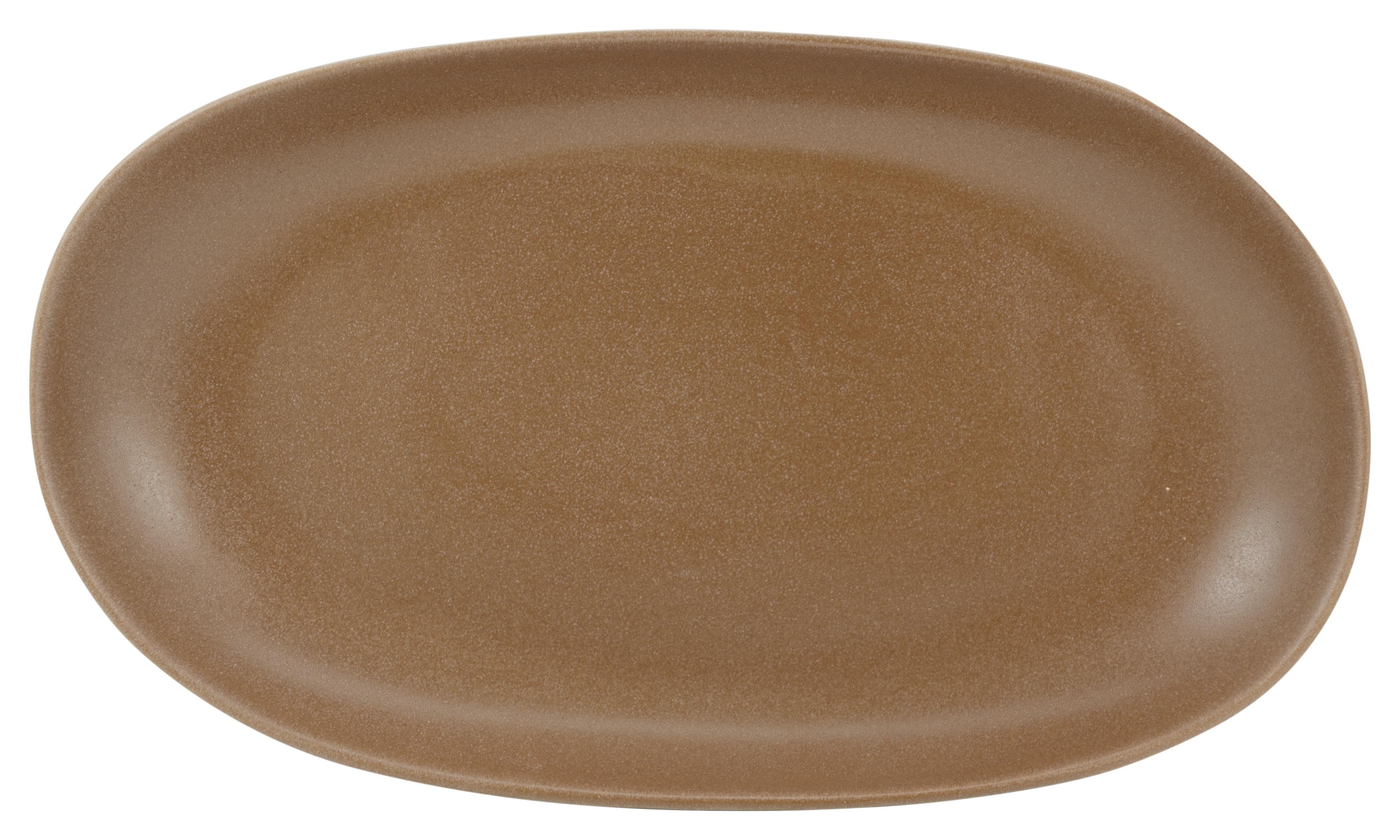 Platzteller Sahara aus Steinzeug - Terracotta, LIFESTYLE, Keramik (36/4,5/22cm) - Zandiara
