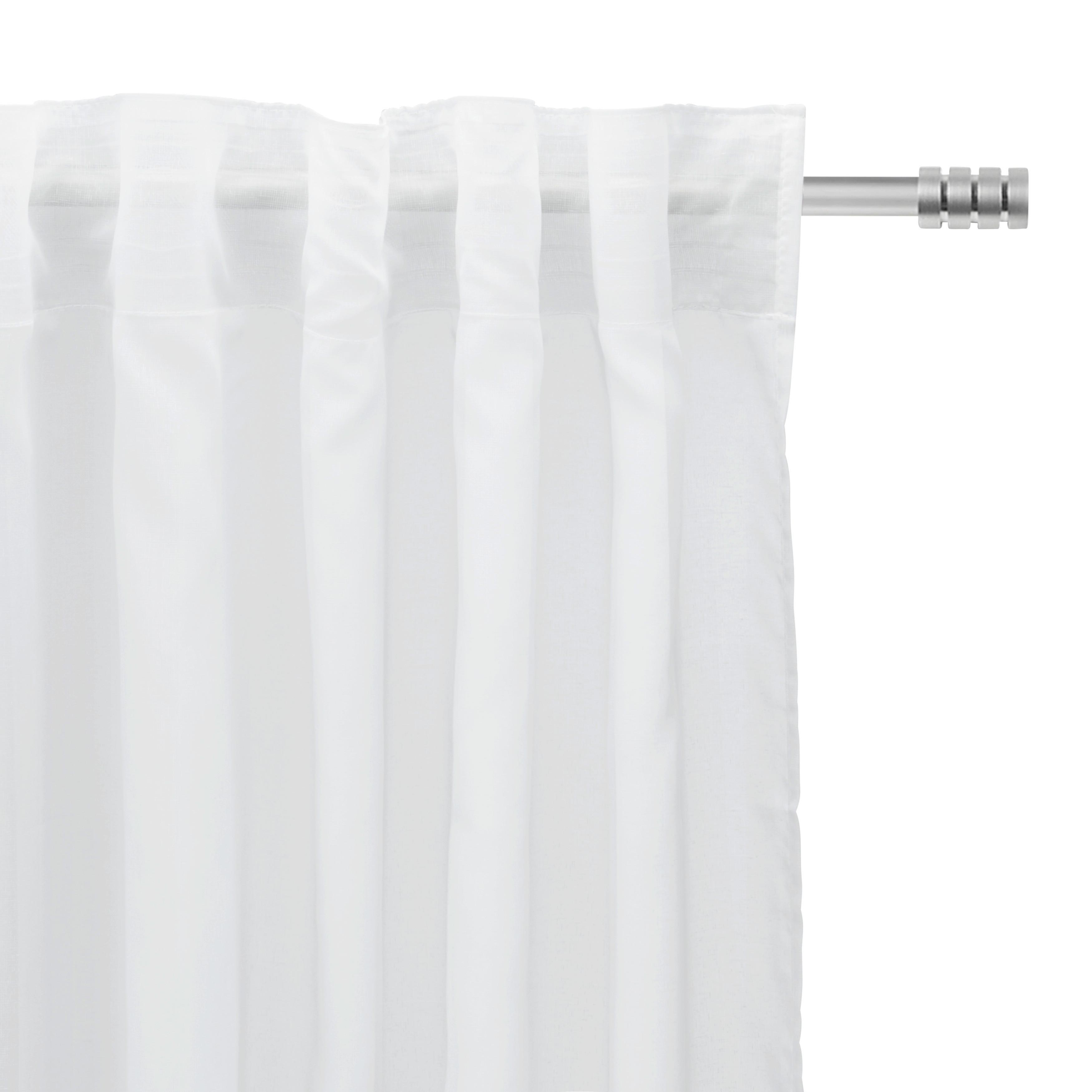 GARDINLÄNGD LEO TRANSPARENT 2 STK. -AKT- - vit, Klassisk, textil (140/255cm) - Premium Living