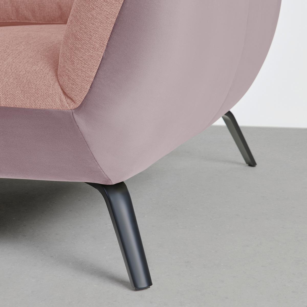 Wohnlandschaft Trendy Rosa/Flieder - Flieder/Schwarz, MODERN, Holzwerkstoff/Textil (250/93/310cm) - Premium Living