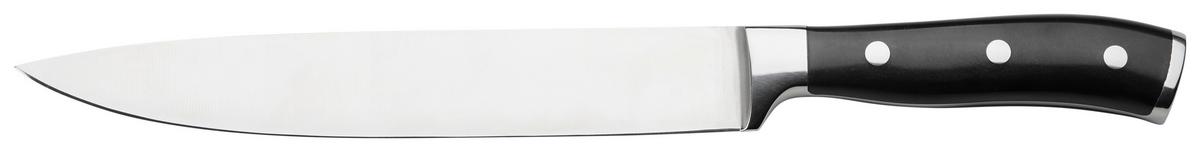 Fleischmesser Michael aus Edelstahl L: ca. 33cm - Edelstahlfarben/Silberfarben, Konventionell, Kunststoff/Metall (33cm) - Premium Living