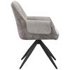 CHAISE ACCOUDOIRS CARO -GIGA- - gris/noir, Design, métal/textile (66/87/62cm) - Mömax