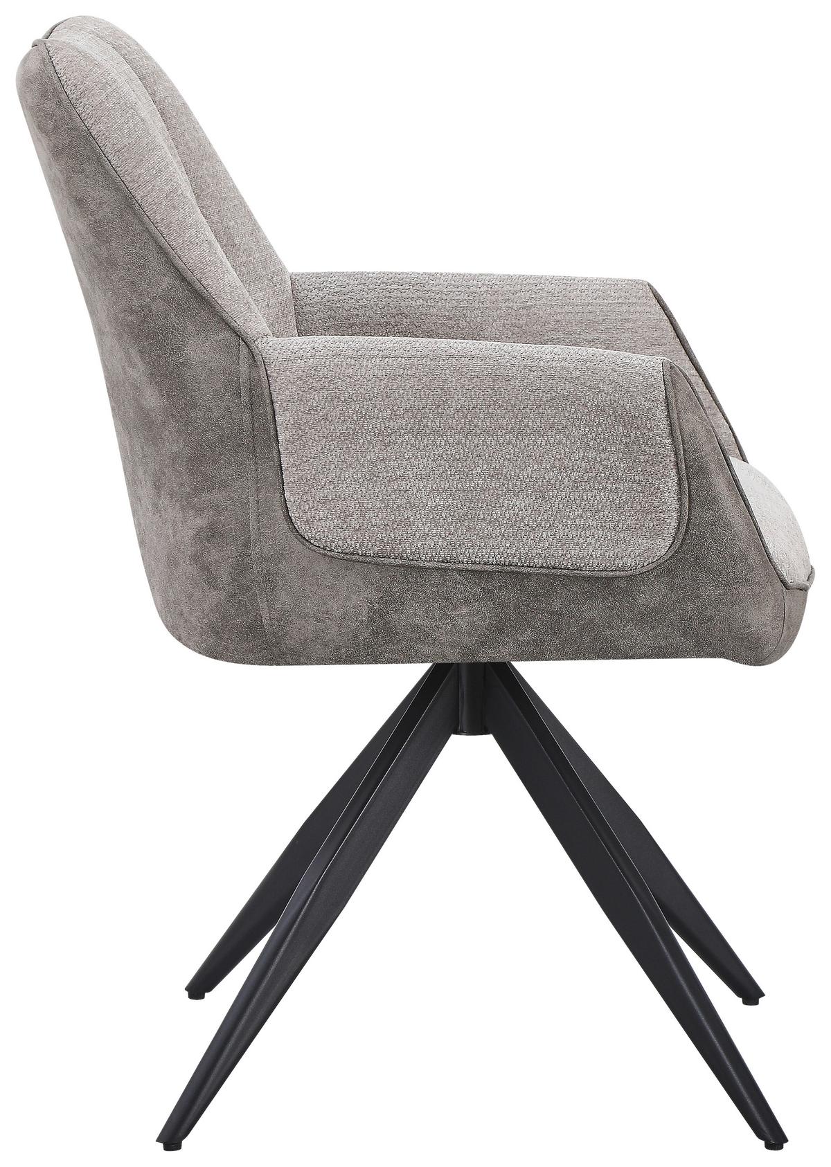 Naslanjač Cargo - siva/črna, Design, kovina/tekstil (66/87/62cm) - Mömax