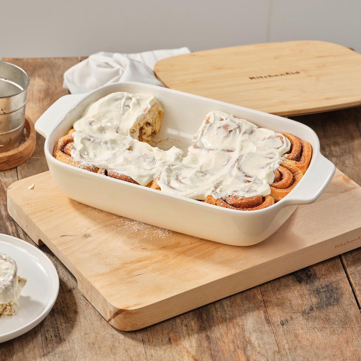 FORMA DO ZAPIEKANIA STONEWARE - kremowy/biały, Basics, materiały naturalne/ceramika (24cm) - Kitchenaid