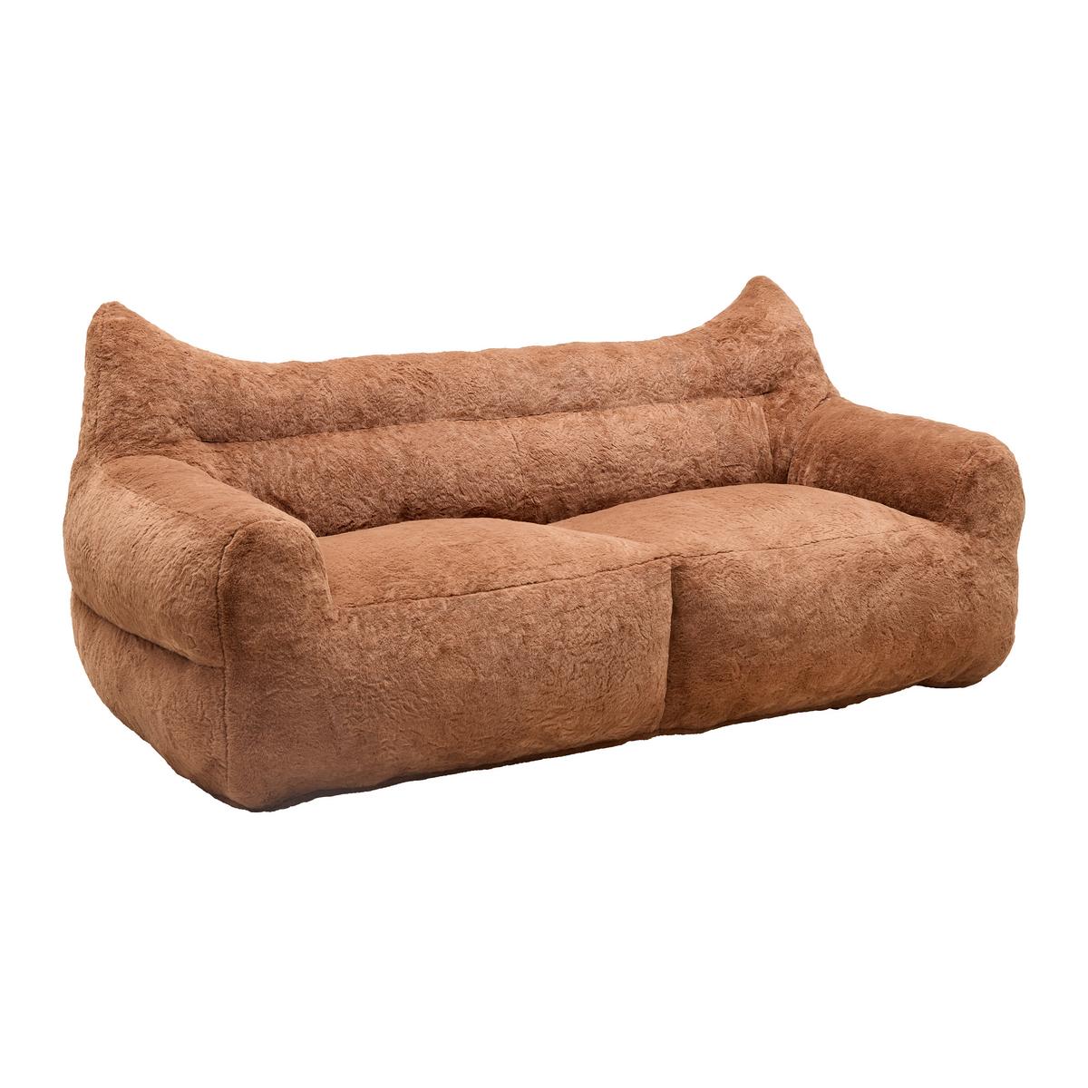 2-Sitzer-Sofa Leni Braun Kunstfell - Braun, MODERN, Textil (190/80/92cm) - Mömax
