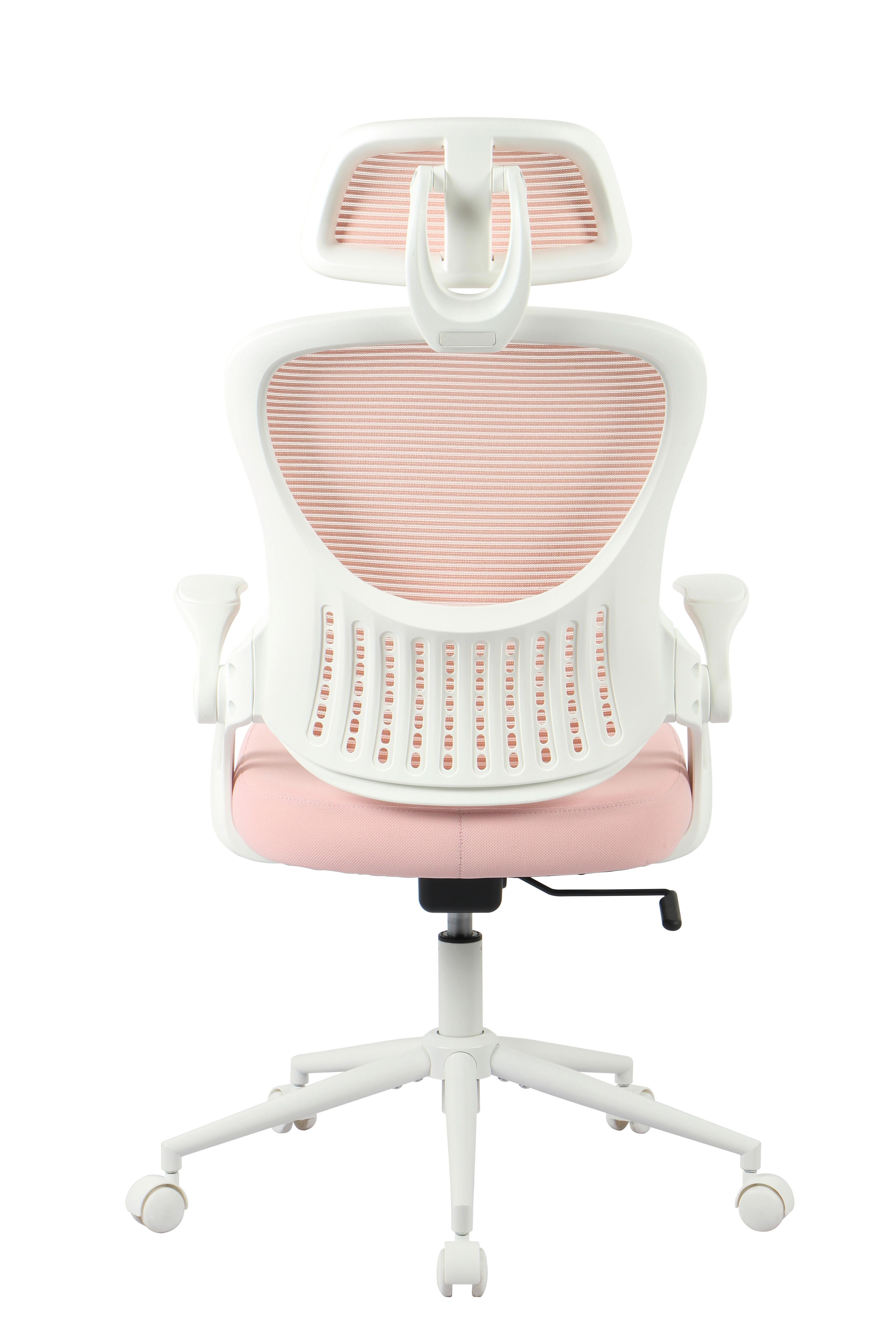 SNURRSTOL POLLY - vit/pink, Modern, metall/textil (68/116-133/64cm) - Mömax