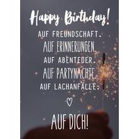 Postkarte Happy Birthday in Bunt - Multicolor, Basics, Papier (10,5/14,8cm) - VS Visual Statements